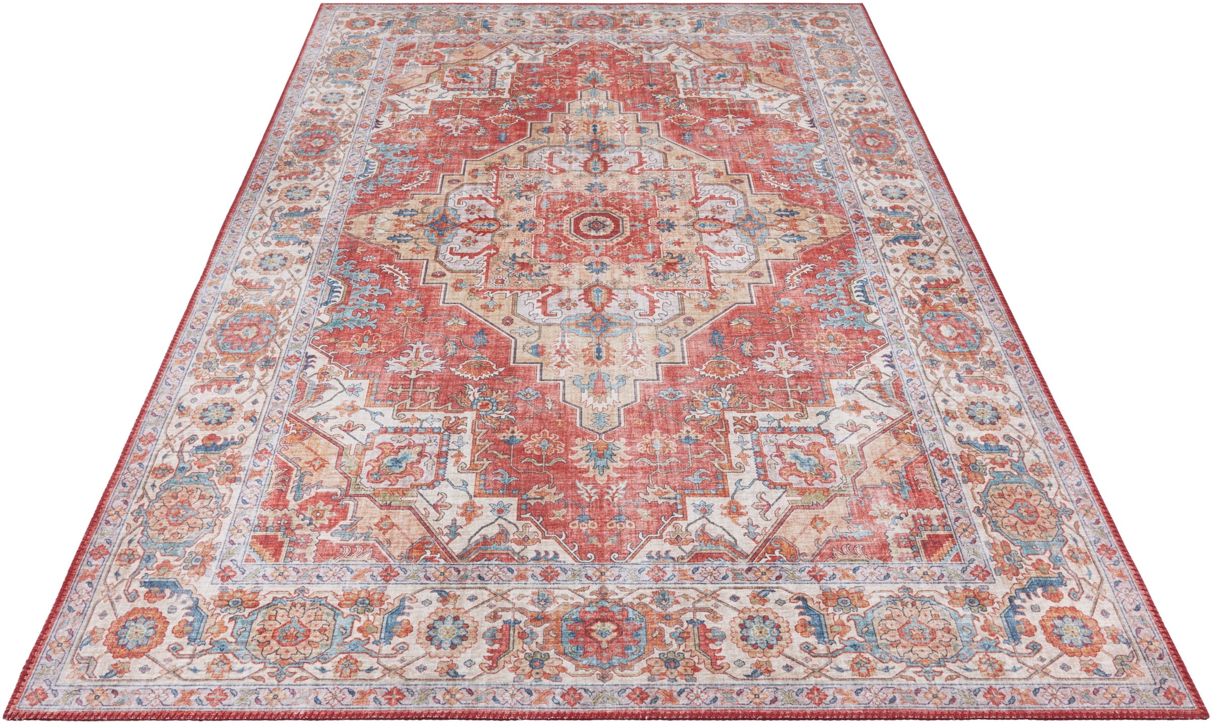 NORTHRUGS Teppich »Sylla«, rechteckig, 5 mm Höhe, Orientalisch, Läufer, Vintage, Wohnzimmer, Schlafzimmer, Esszimmer