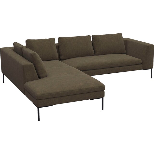 FLEXLUX Ecksofa »Loano«, modernes Sofa, frei im Raum stellbar, lose Kissen,  Kaltschaum im Sitz online kaufen