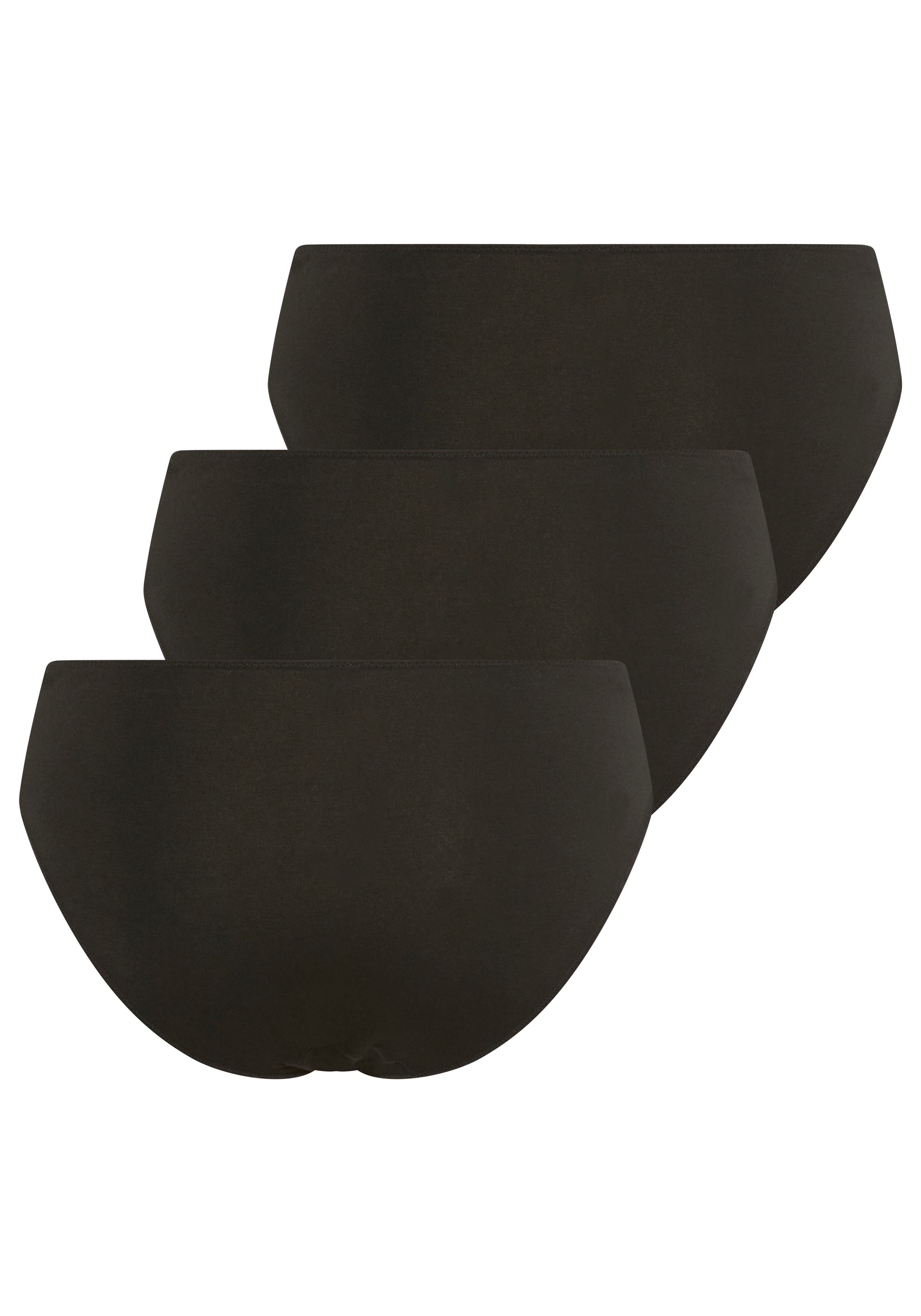 YSABEL MORA Midislip »BASIC COLLECTION COTTON WITH LACE« 3er Pack,  mit bedecktem Schnitt und feiner Spitze