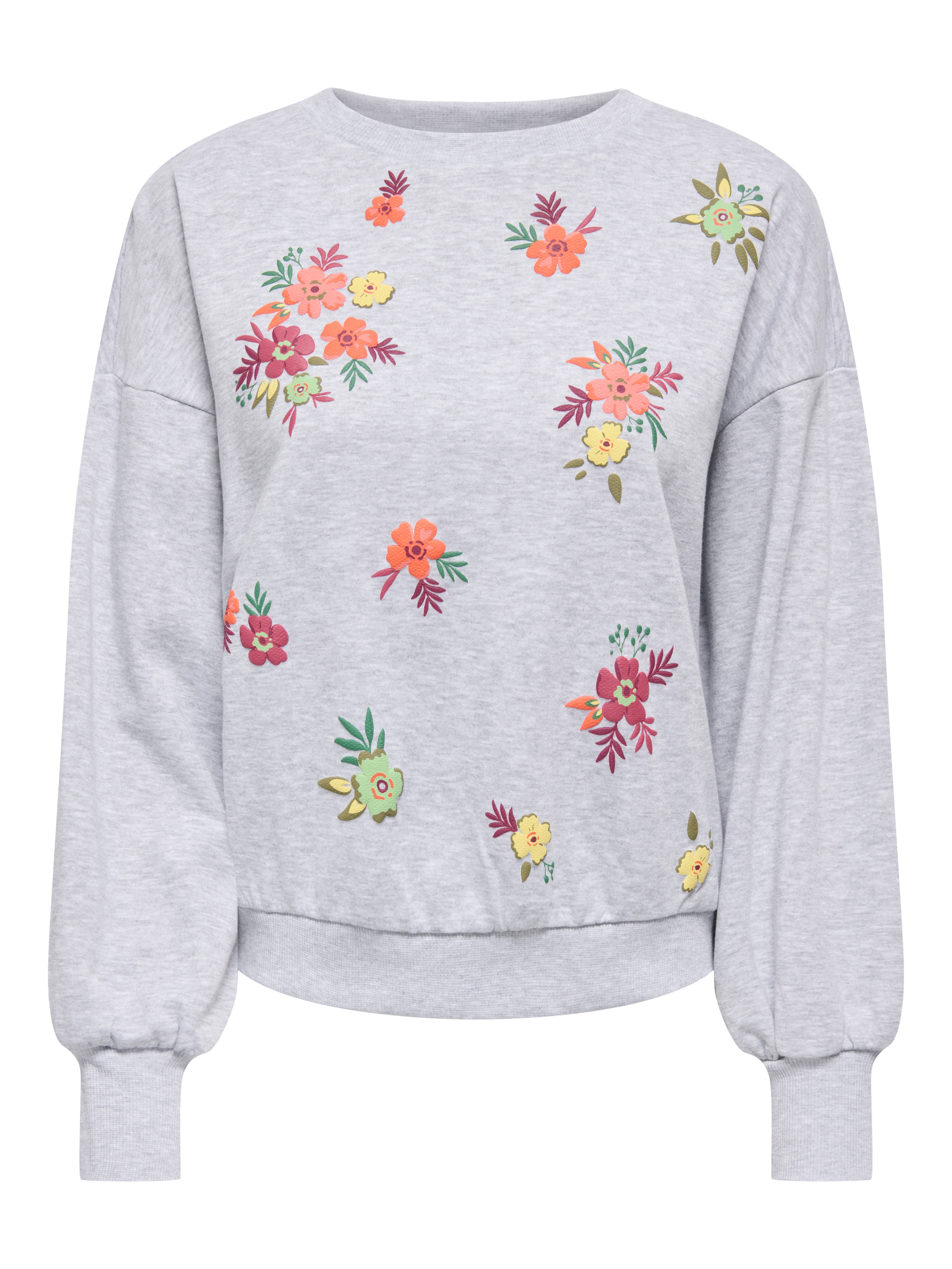 ONLY Sweatshirt »ONLBROOKE L/S O-NECK FLOWER SWT«, Baumwollmischung, regular fit
