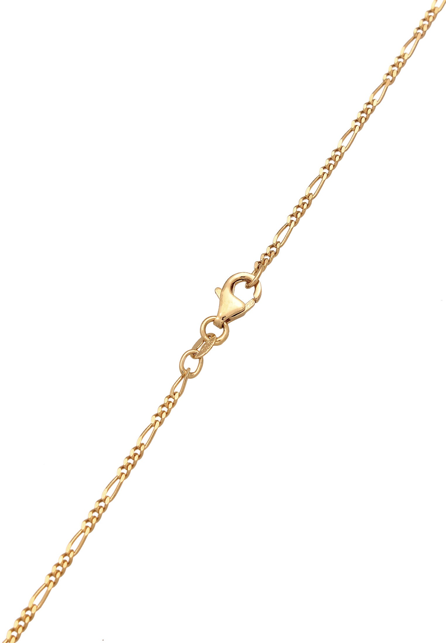 Elli Kette mit Anhänger »Halskette Yin Yang Sonne Mond Figaro 925 Silber vergoldet«