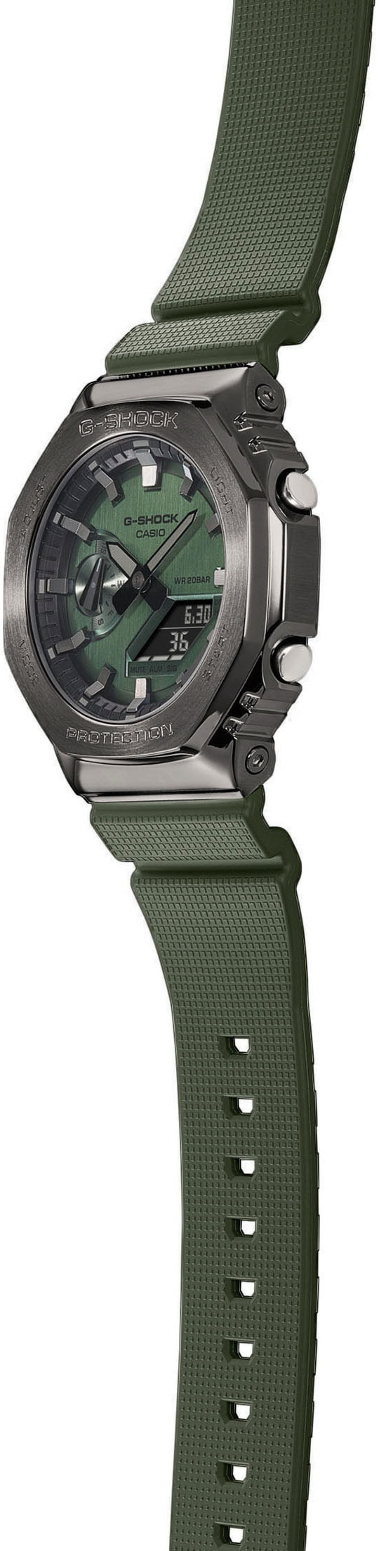 CASIO G-SHOCK Chronograph, Quarzuhr,Armbanduhr,Herrenuhr,digital, bis 20 bar wasserd.Resinarmband