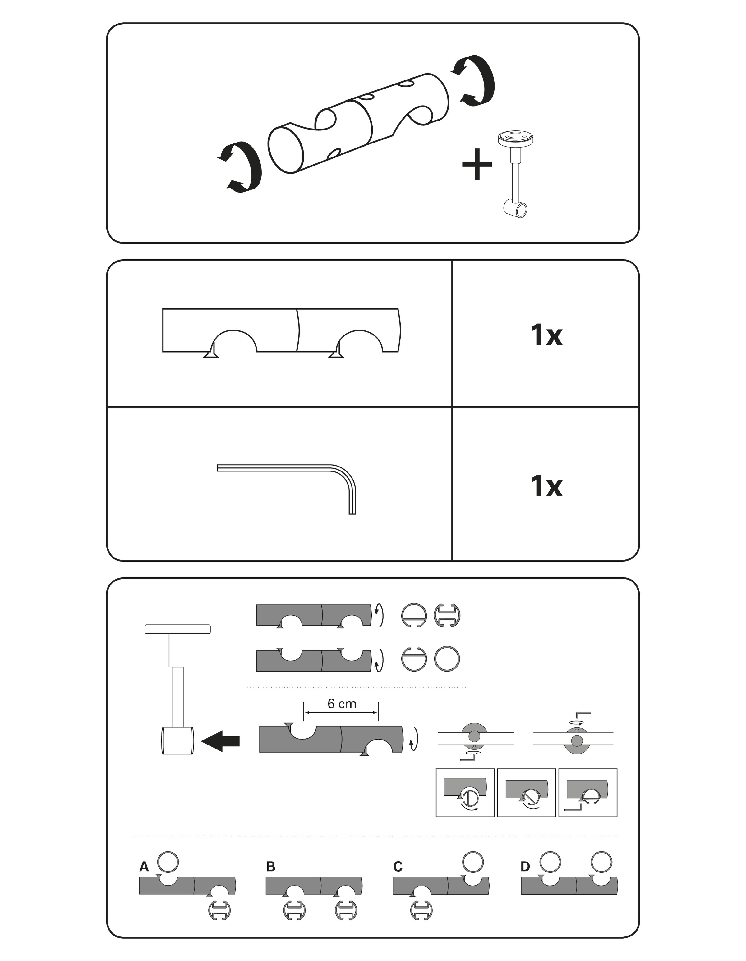 GARDINIA Deckenträger Adapter »Verbindungselement für Gardinenstangen«, (1  St.), Serie Einzelprogramm Chicago Ø 20 mm bei OTTO | Gardinenstangenhalter