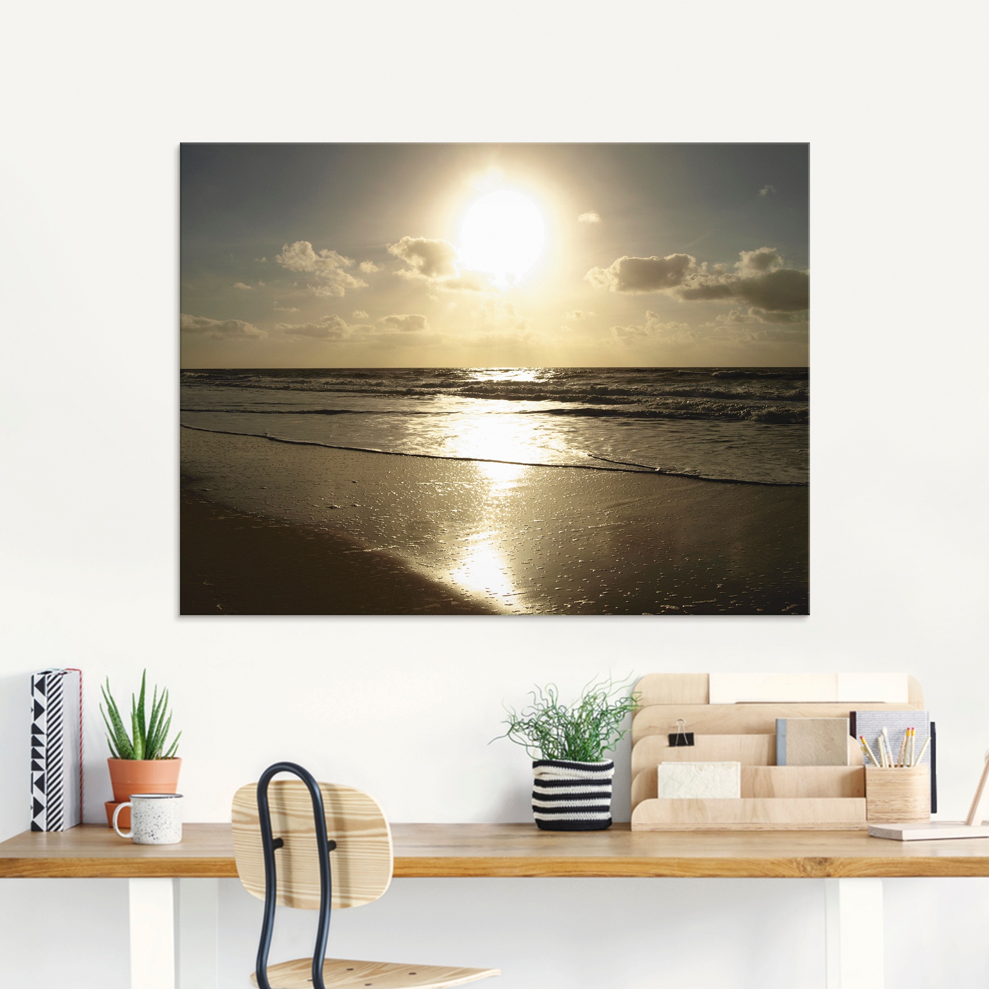 Artland Glasbild »Stille«, Strand, (1 St.), in verschiedenen Größen