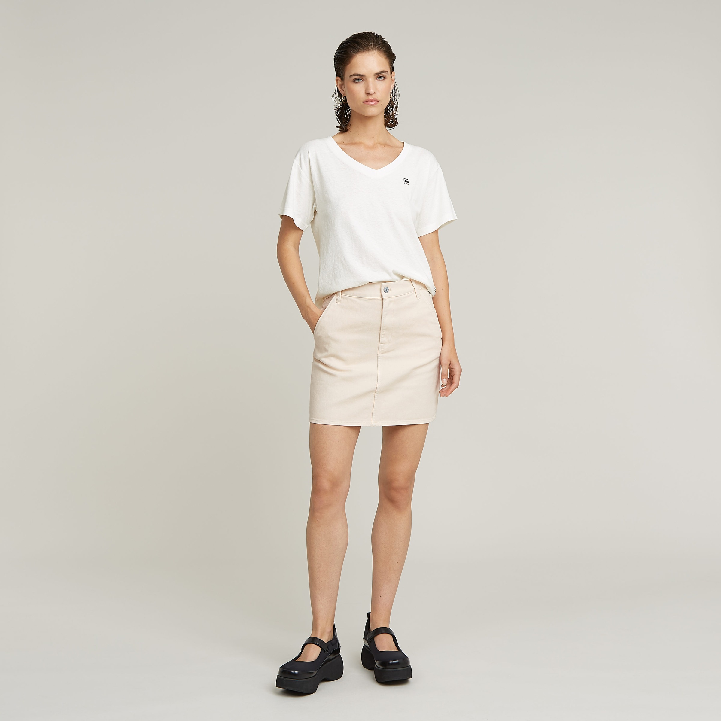 G-STAR V-Shirt »Open V Relaxed«, mit Logo Druck
