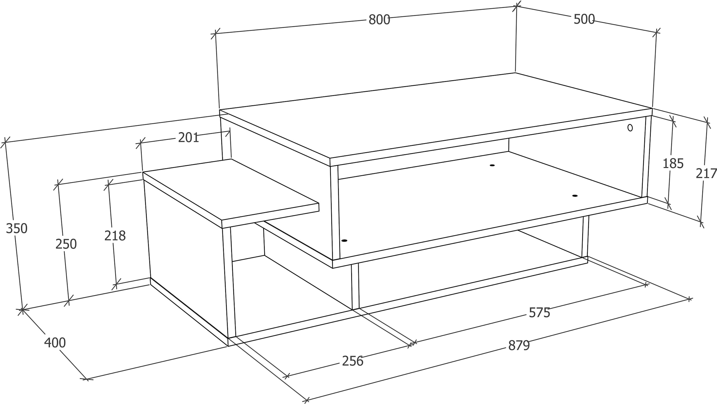 VCM Beistelltisch »Holz Sofatisch Couchtisch Wohnzimmertisch Runila«