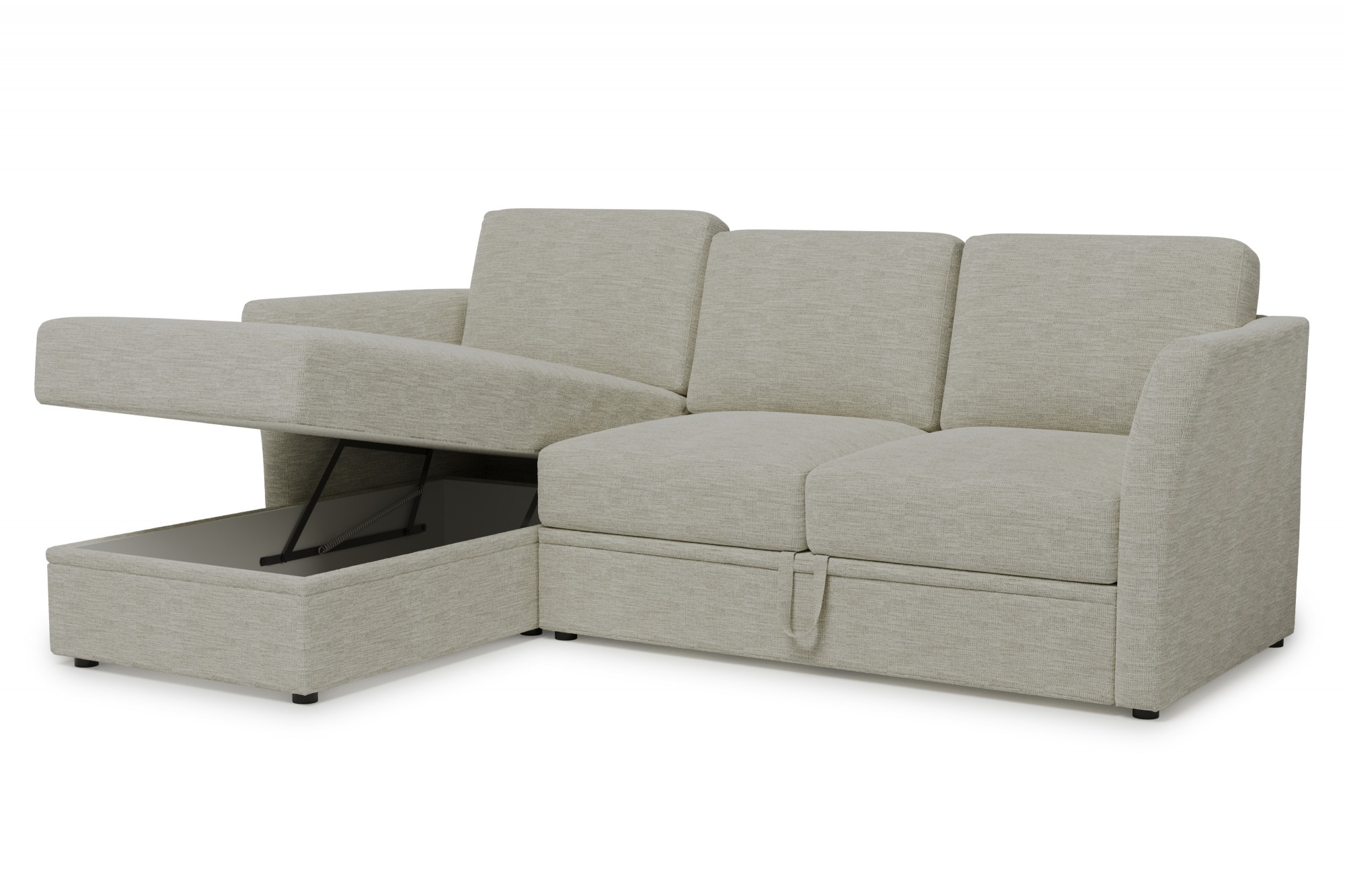 Home affaire Ecksofa »Lavars, L-Form, Schlafsofa«, mit Bettfunktion und Stauraum, in zwei verschiedenen Bezugsqualitäten