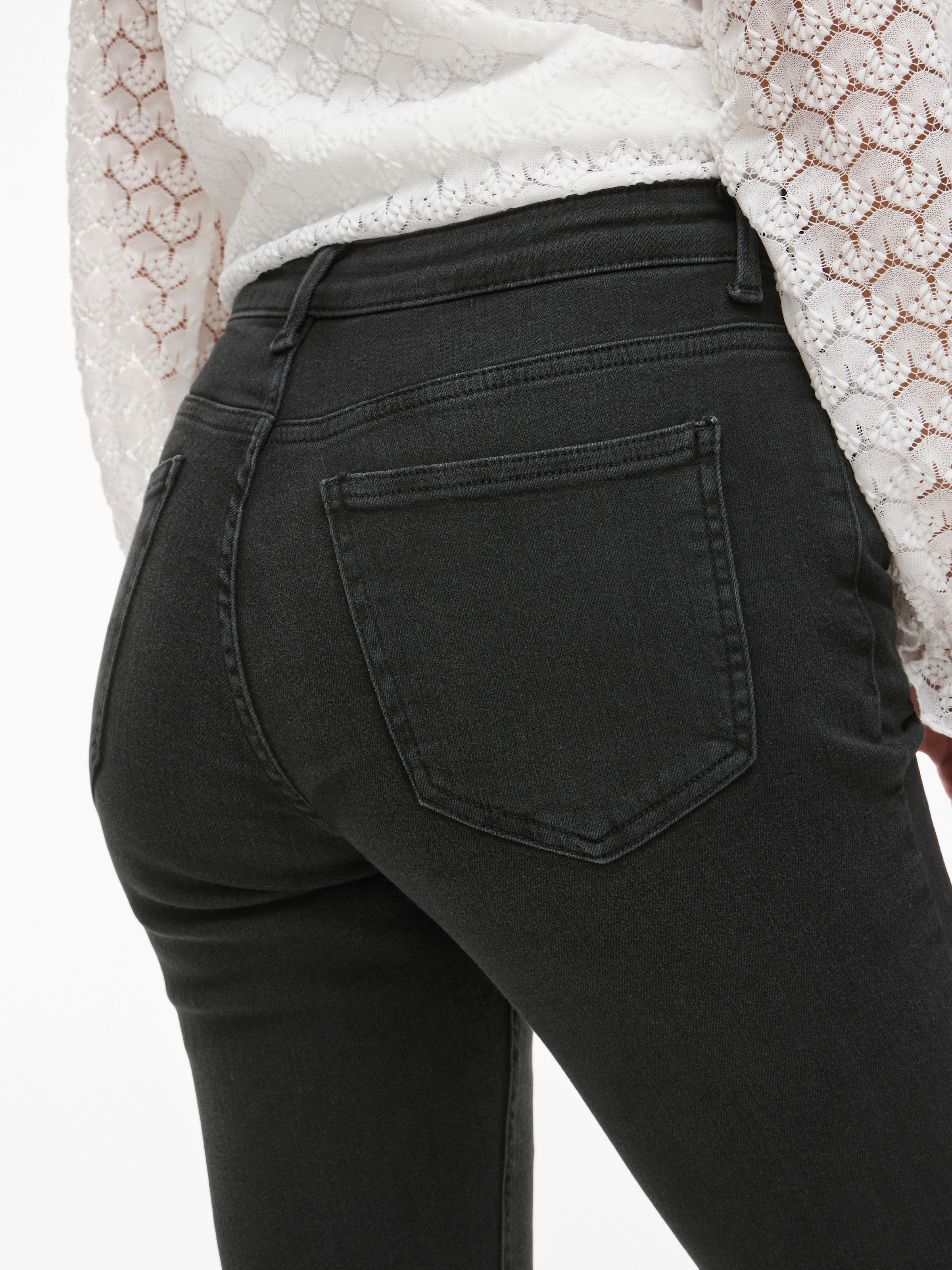 Vila Skinny-fit-Jeans »VISARAH RW SKINNY JEANS BLK BUB00-NOOS«