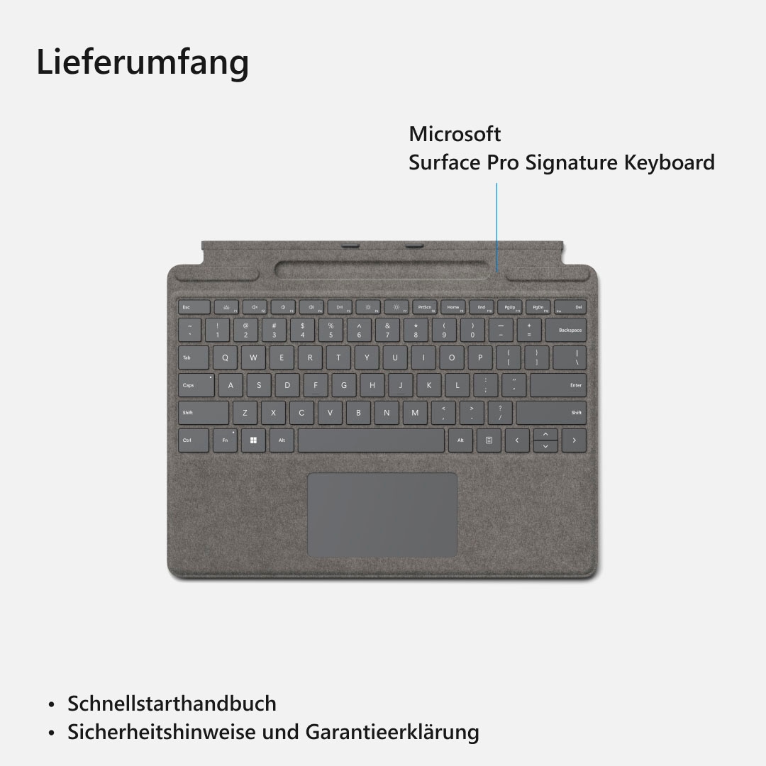 Microsoft Tastatur »Signature«, (Touchpad-Multimedia-Tasten), Pro Signature Cover