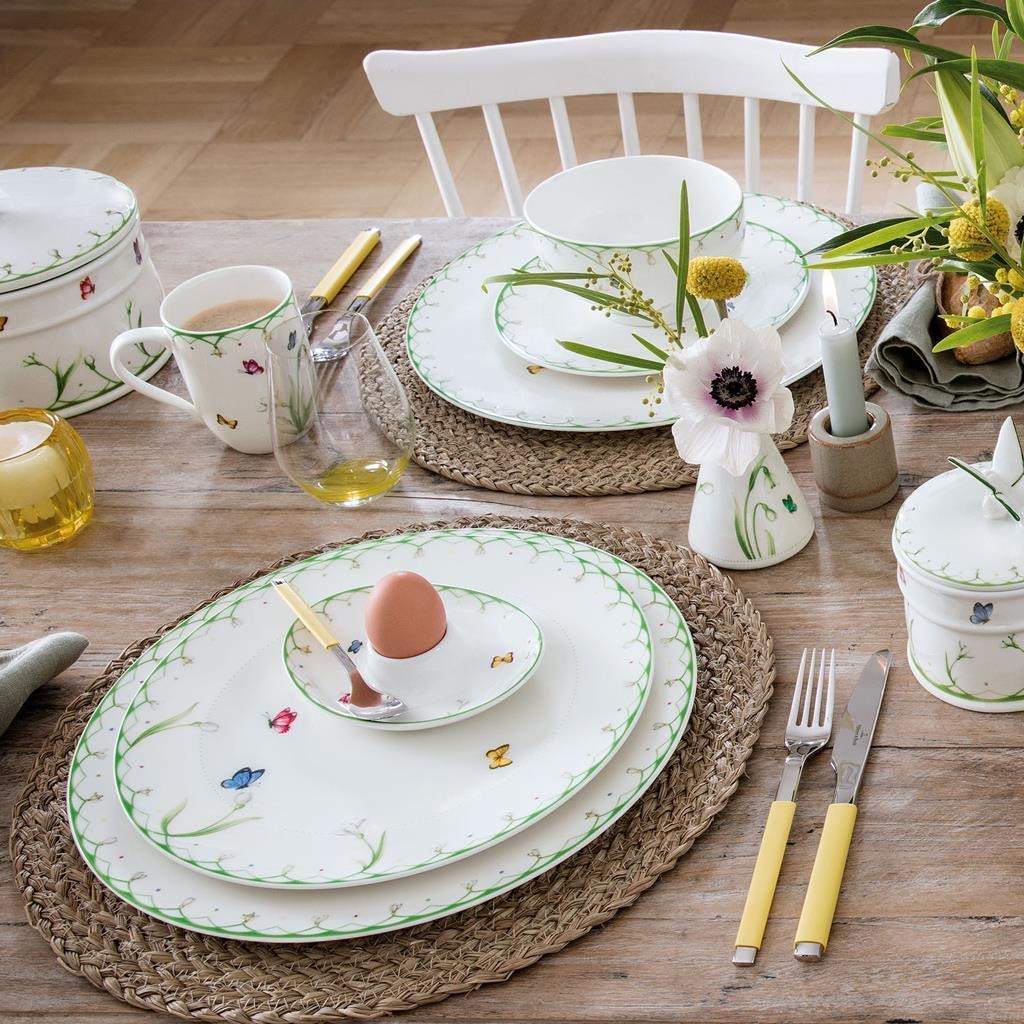Villeroy & Boch Geschirr-Set »Breakfast for Two 8-teilig Colourful Spring 8er Set bunt« Spülmaschinengeeignet, Mikrowellengeeignet