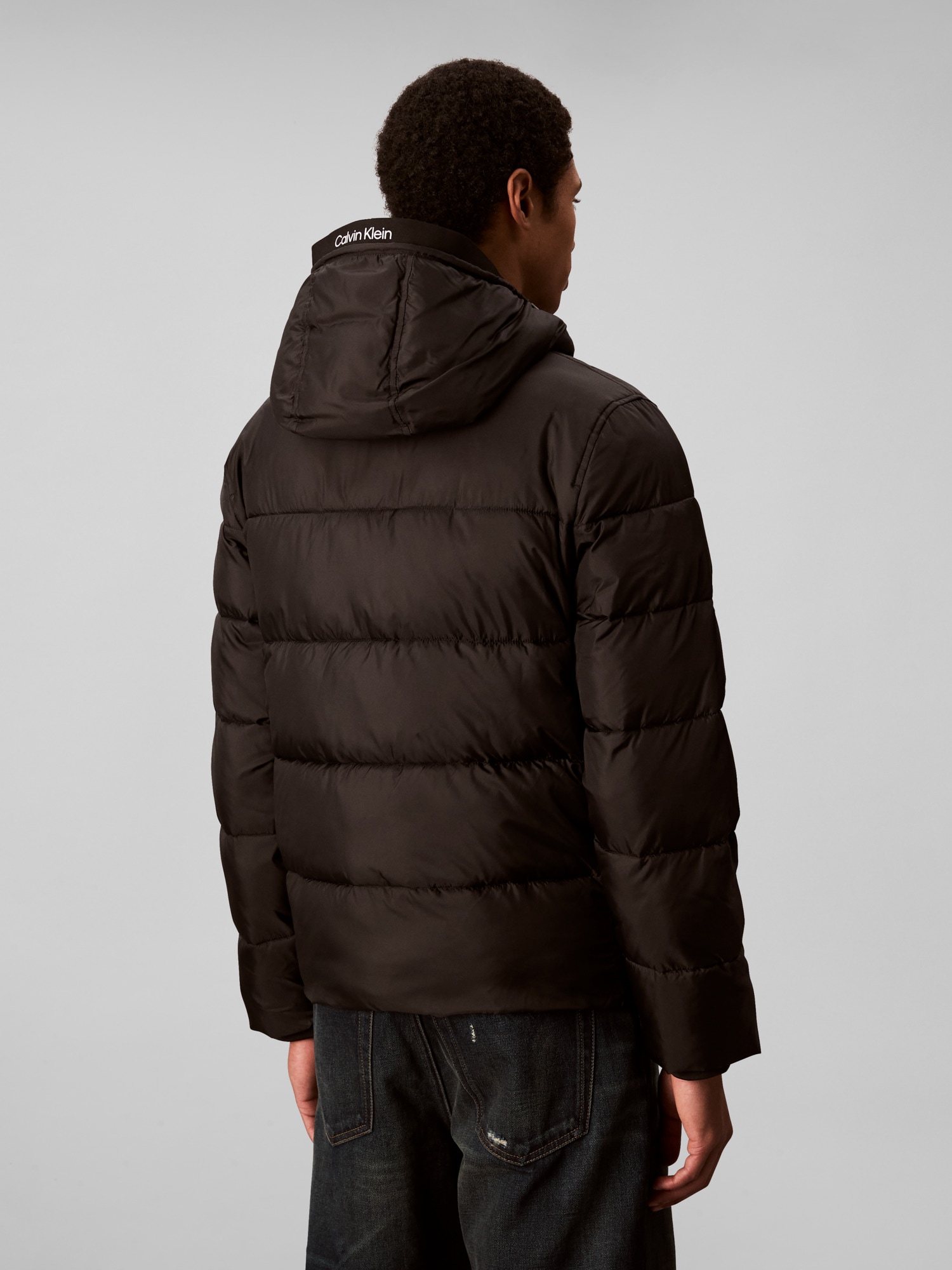Calvin Klein Steppjacke, mit Kapuze, Kapuze mit Kordelzug, regular fit