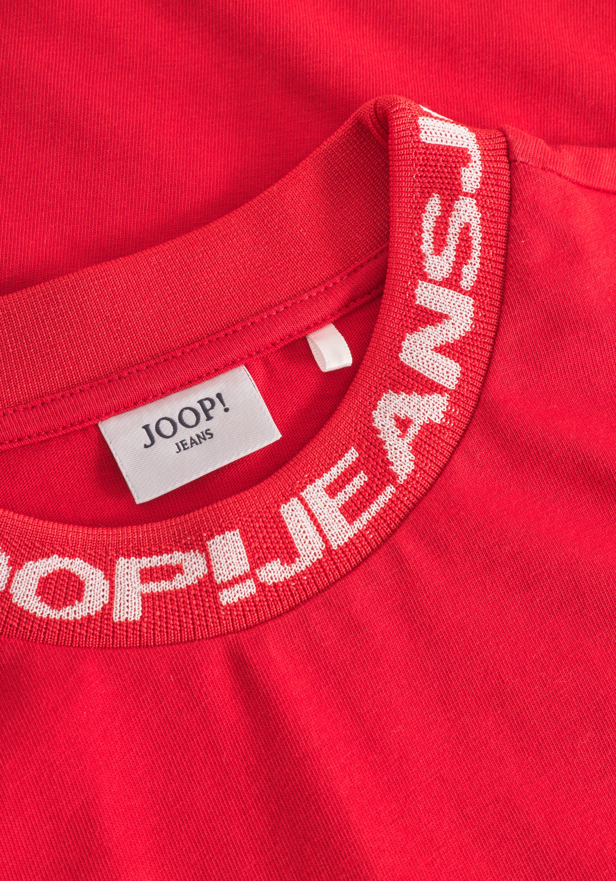 Joop Jeans T-Shirt »Tafi«, Kragen mit Logoprint