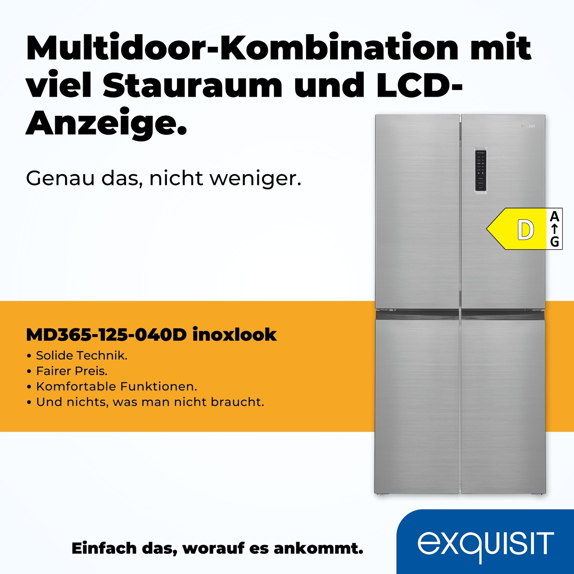 exquisit Multi Door »MD365-125-040D inoxlook«