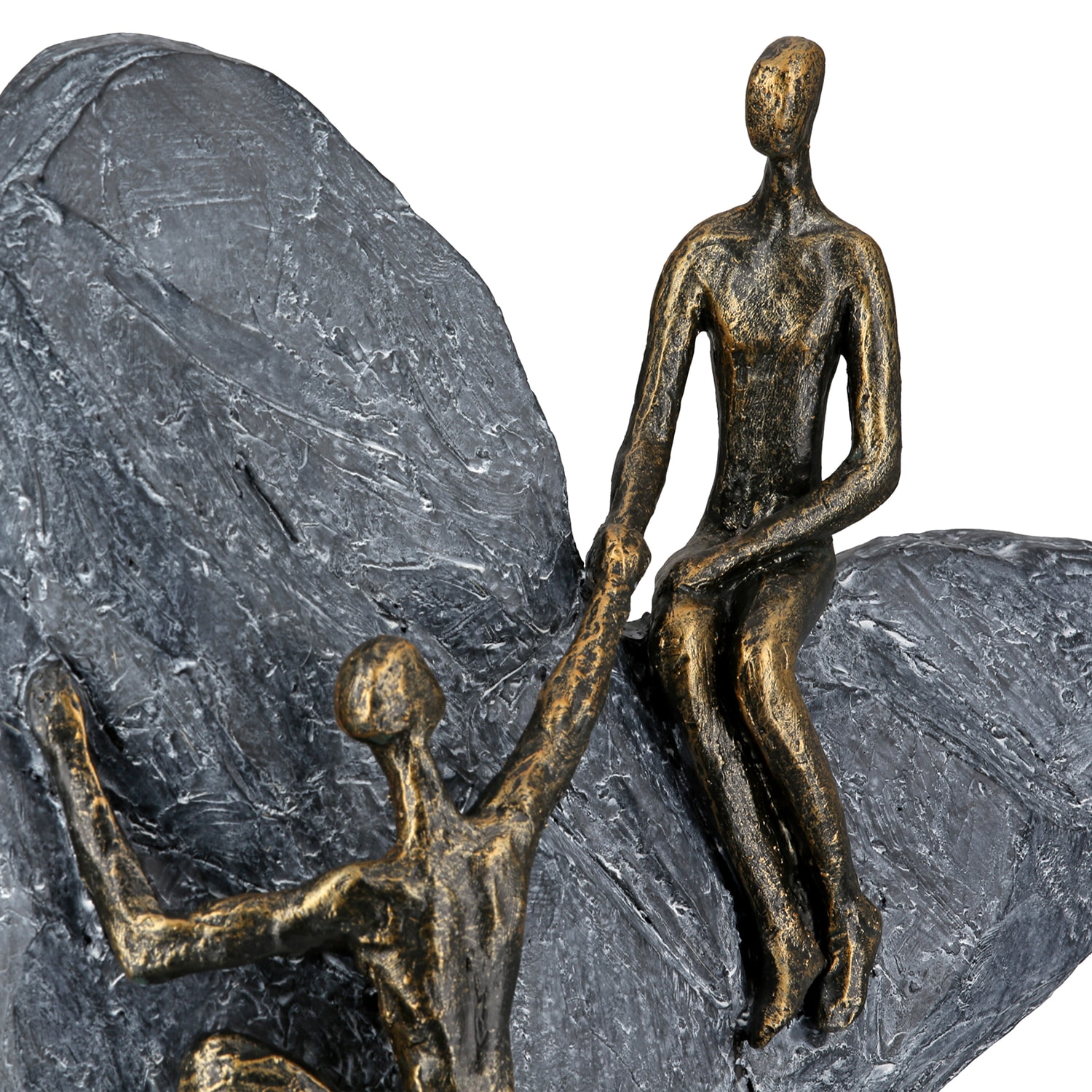 Casablanca by Gilde Dekoobjekt »Skulptur Herz Heart of stone bronzefarben; grau H. 29,7 cm«