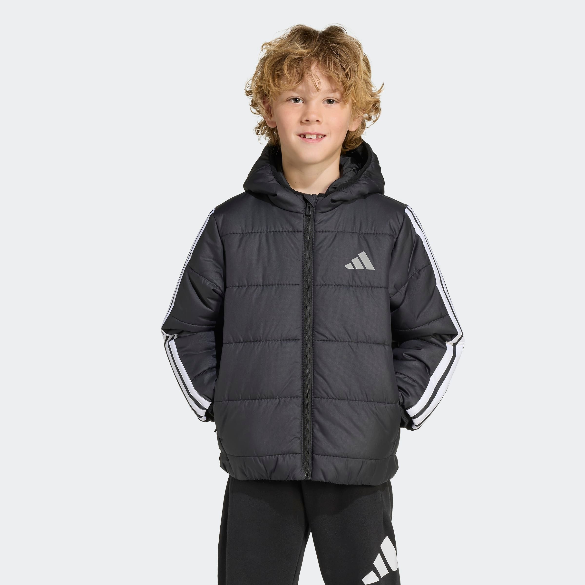 adidas Sportswear Winterjacke »LK ESS 3S JKT« für Kinder, mit Reißverschluss, leichtes Material