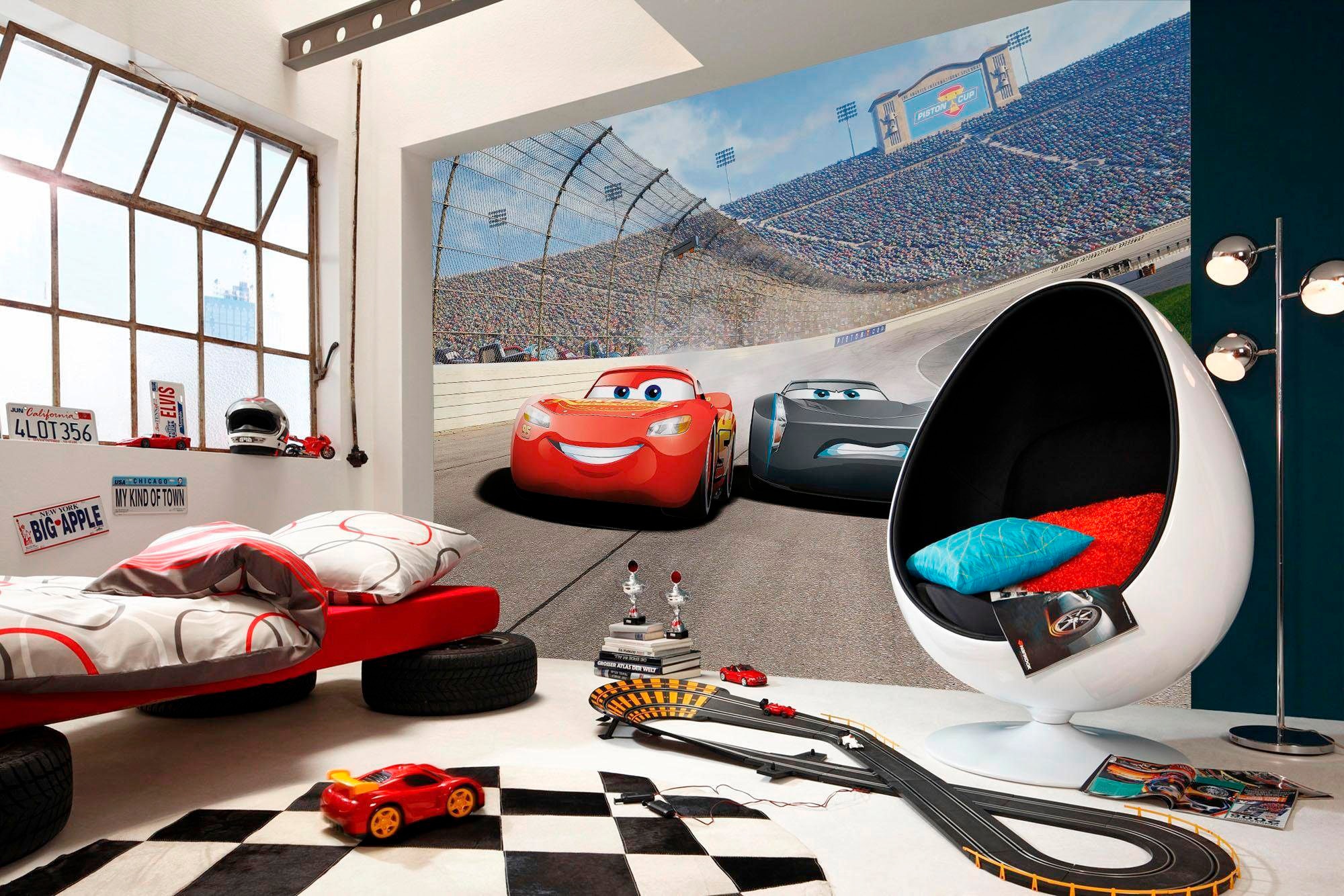 Komar Fototapete »Cars3 Curve - Größe 368 x 254 cm«, bedruckt, Kinderzimmer