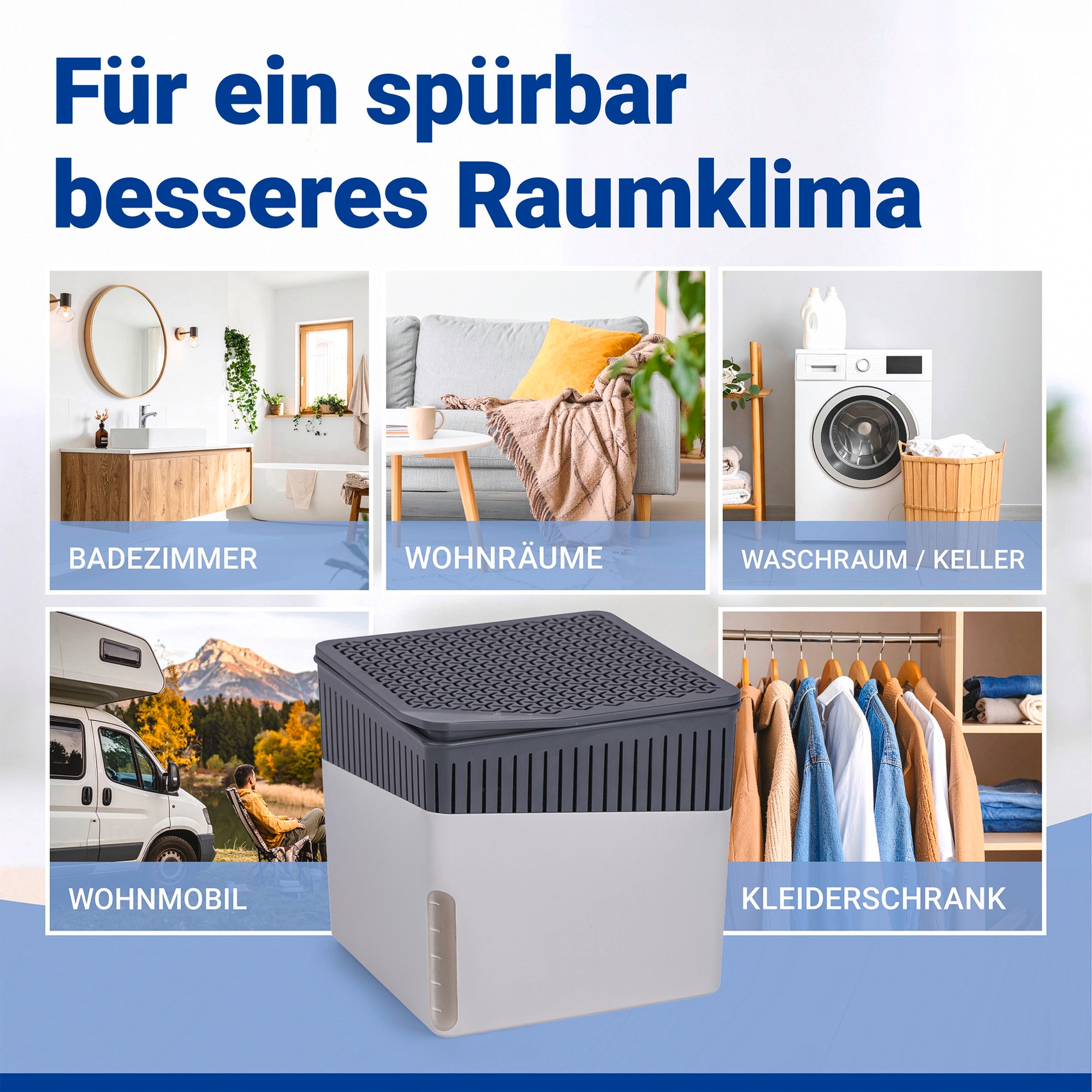 WENKO Luftentfeuchter »Cube« für 80 m³ Räume 1000 g
