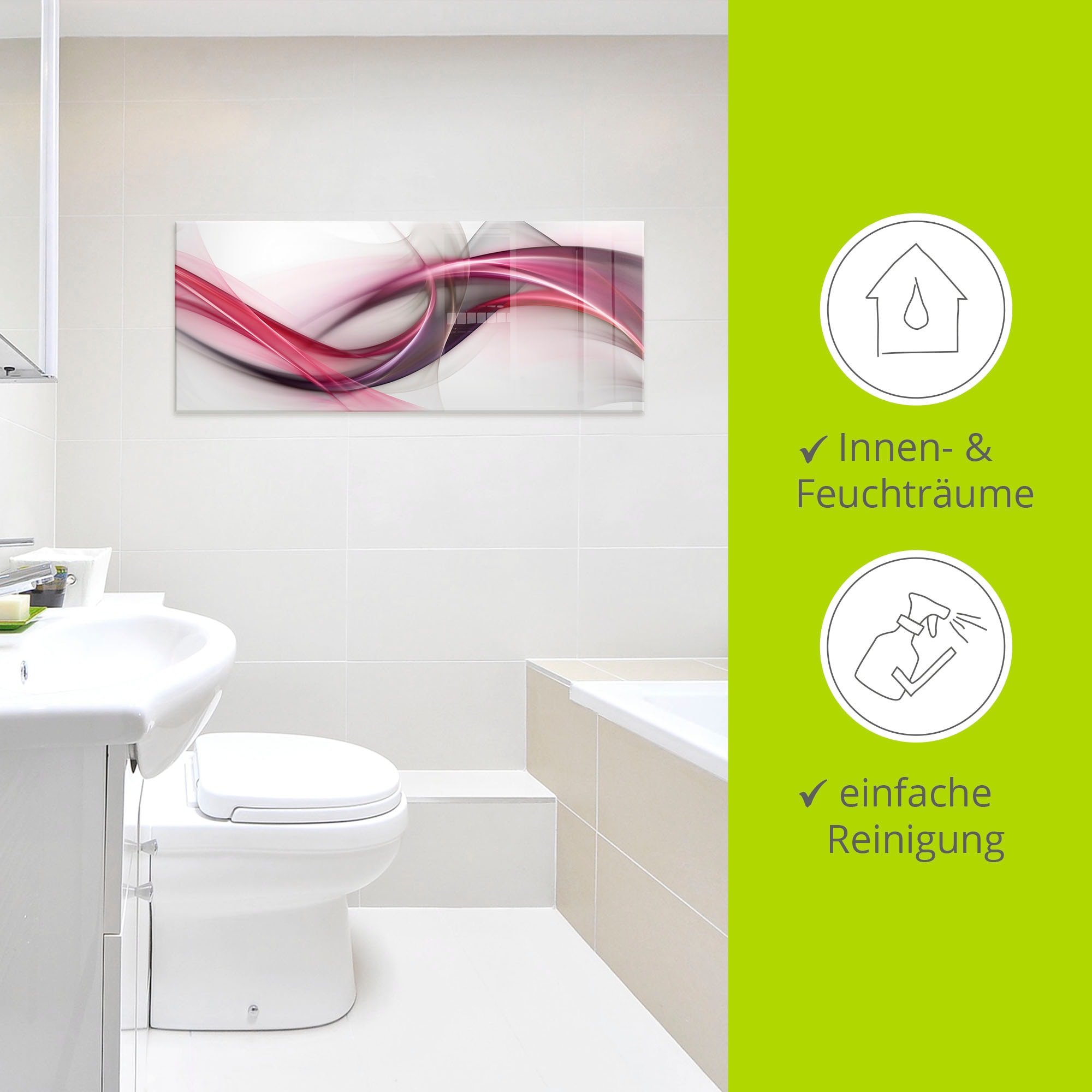 Artland Glasbild »Ideen« Muster 1 Stk. tlg.