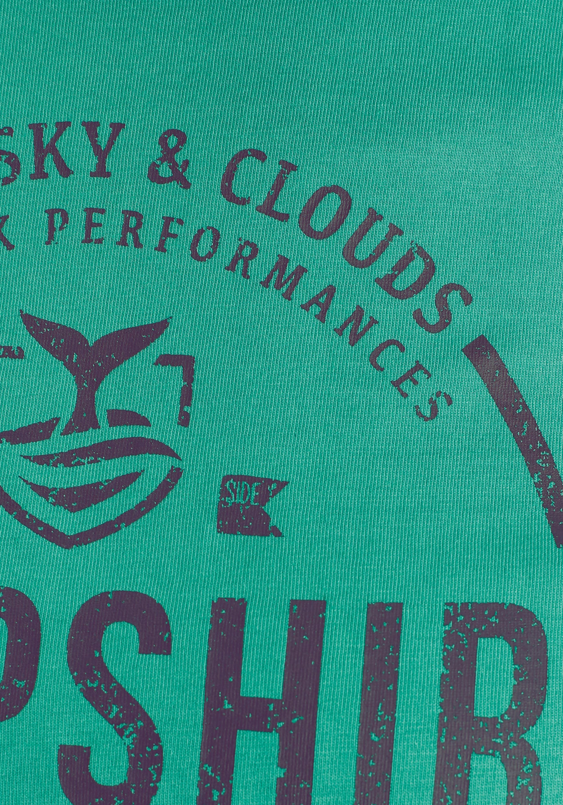 DELMAO T-Shirt, Kurzarm, lässige Passform, mit peppigem Print, aus Baumwolle
