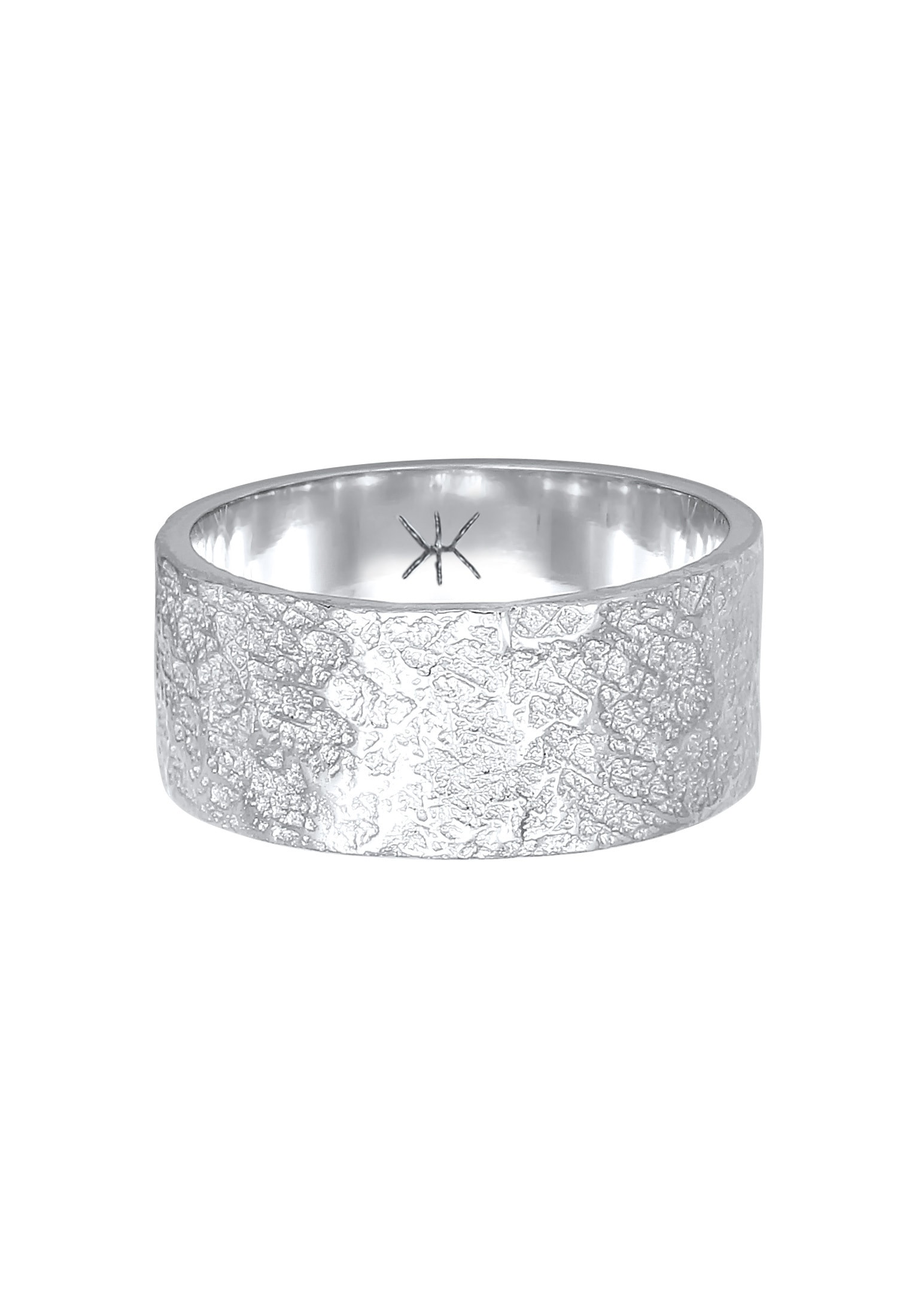 Kuzzoi Silberring »Ring Herren Bandring Organic Struktur 925 Silber«