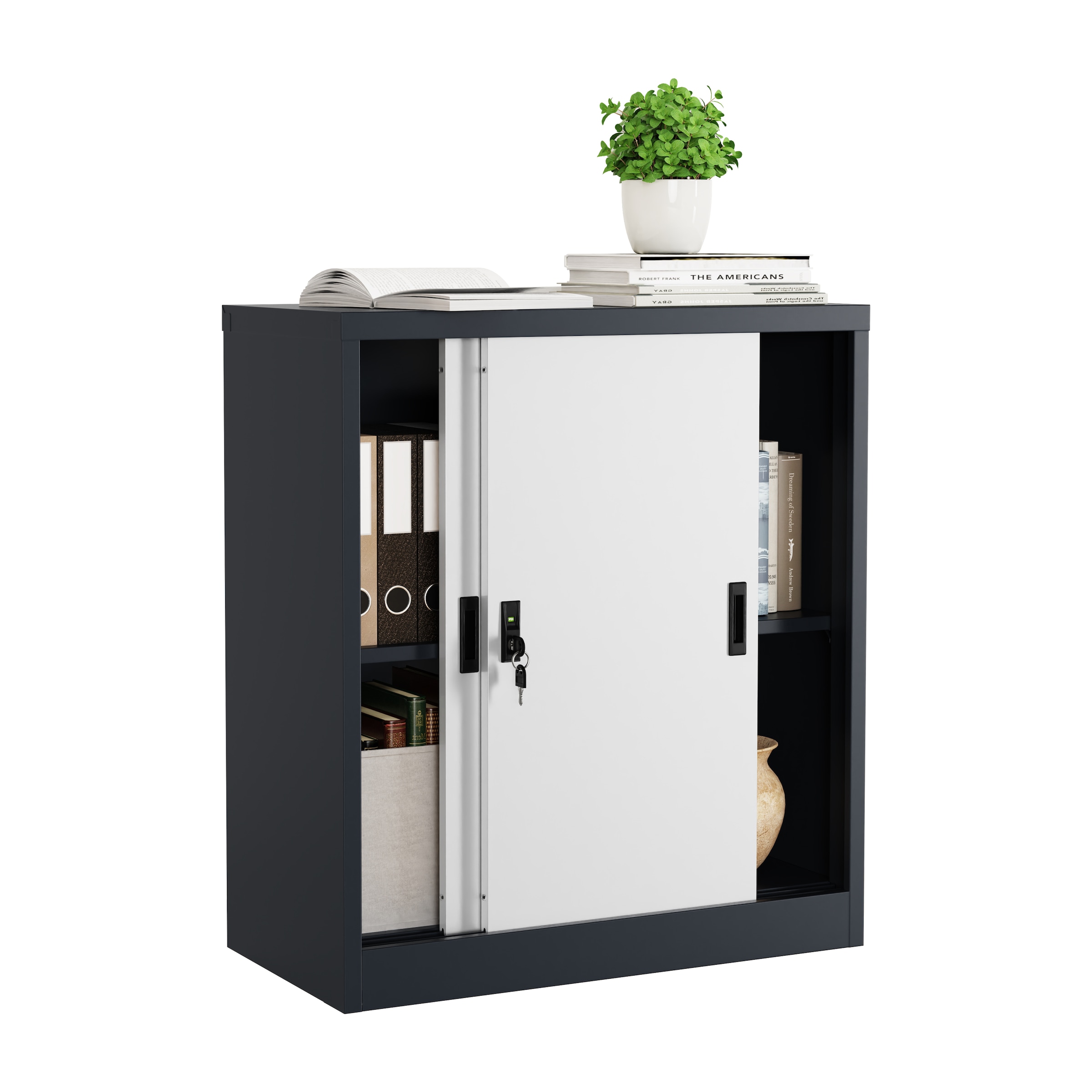 VCM Aktenschrank »Büroschrank Stahlschrank abschließbar Malivo 2fach« 1 Stk. tlg.