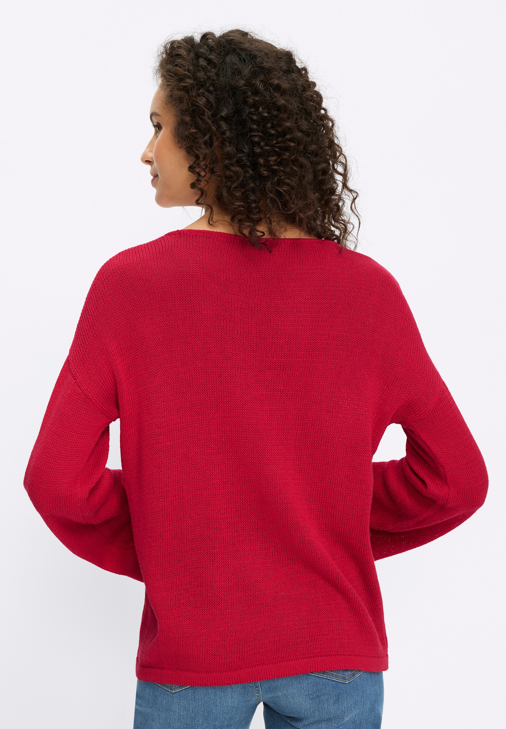 heine Strickpullover »Pullover Langarm-Pullover mit Trompetenärmeln«