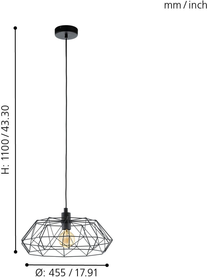 EGLO Pendelleuchte »CARLTON 2« E27 Hängeleuchte