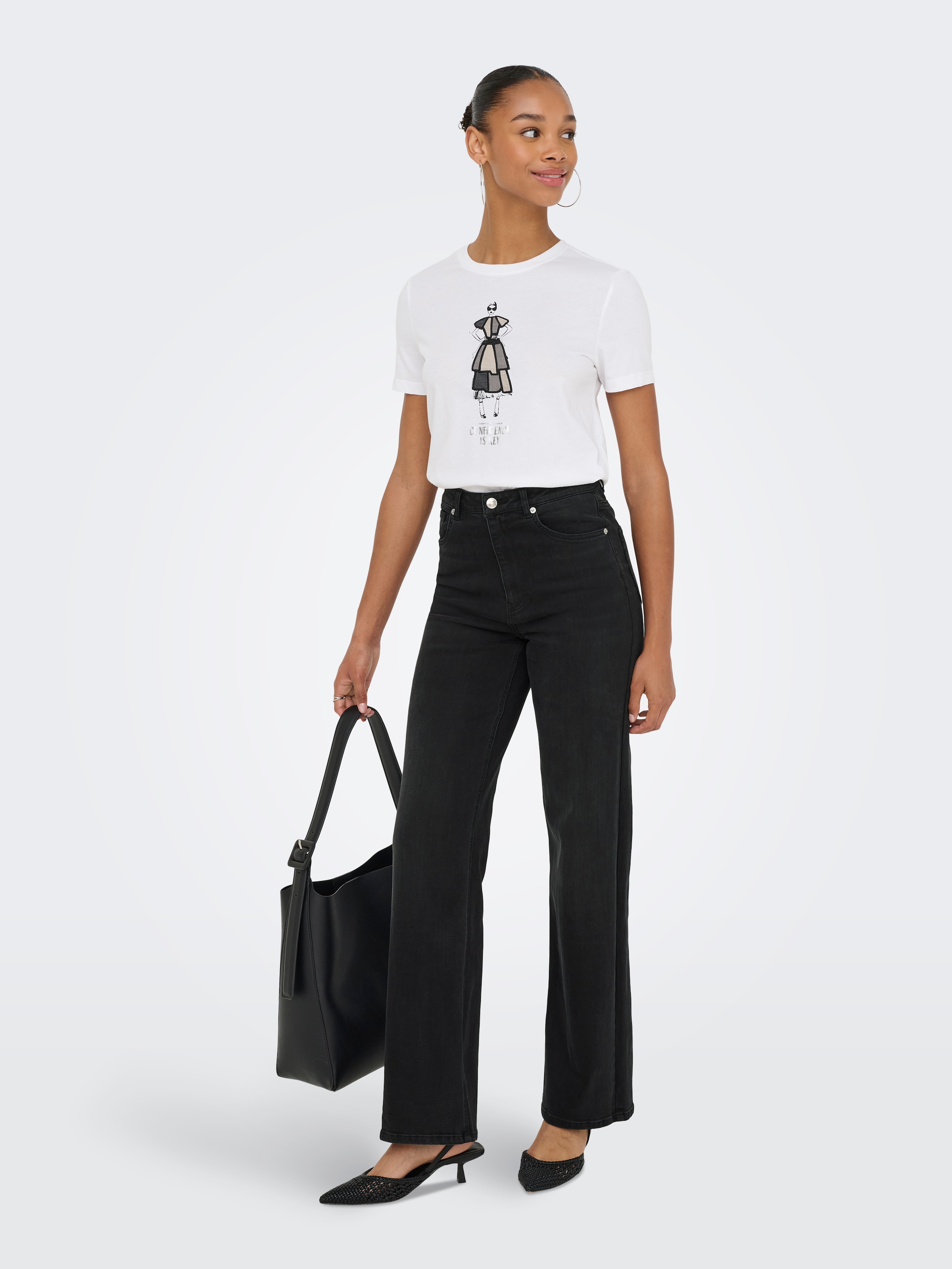 ONLY High-waist-Jeans »ONLJUICY-WAUW HW WIDE DNM GUA006 NOOS«