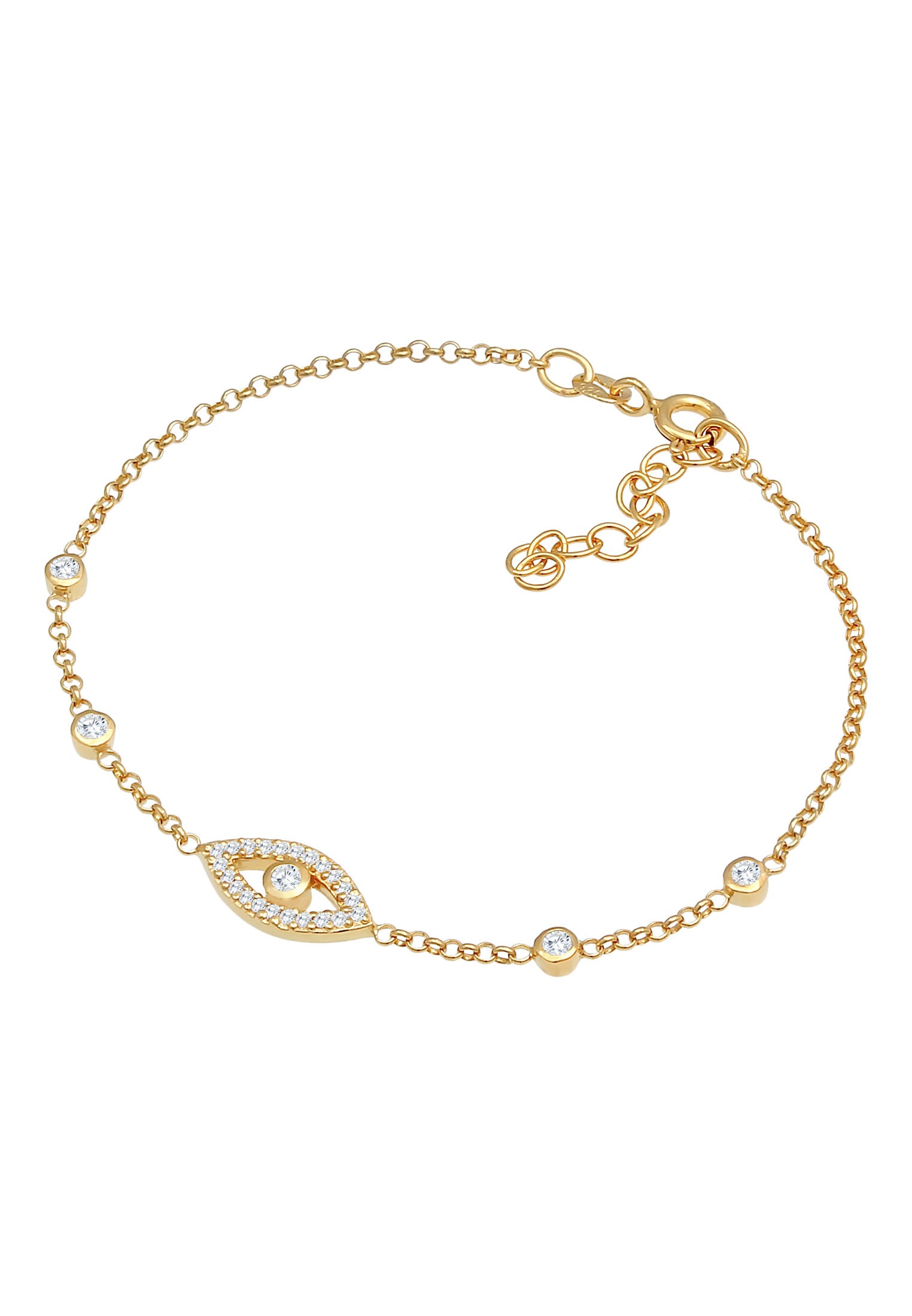 Elli Armkette »Armband Evil Eye Symbol Zirkonia Talisman 925 Silber«