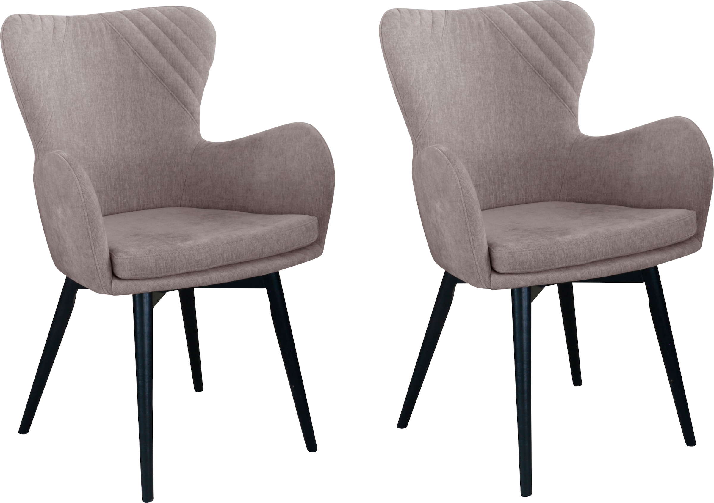 Home affaire Armlehnstuhl »Wonder«, (Set), 2 St., Strukturstoff, Gestell  Buche Massivholz schwarz lackiert bestellen bei OTTO | Stühle