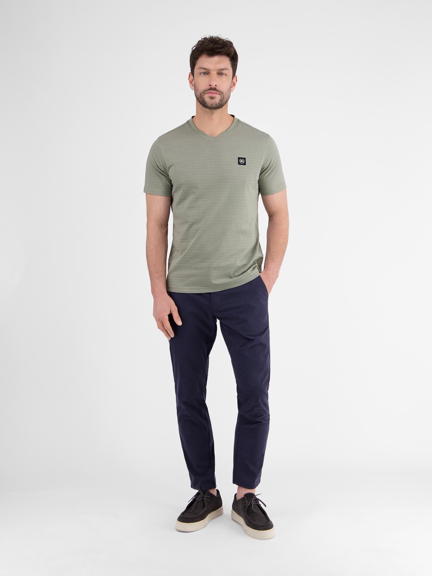 LERROS T-Shirt »LERROS Herren T-Shirt mit V-Ausschnitt«