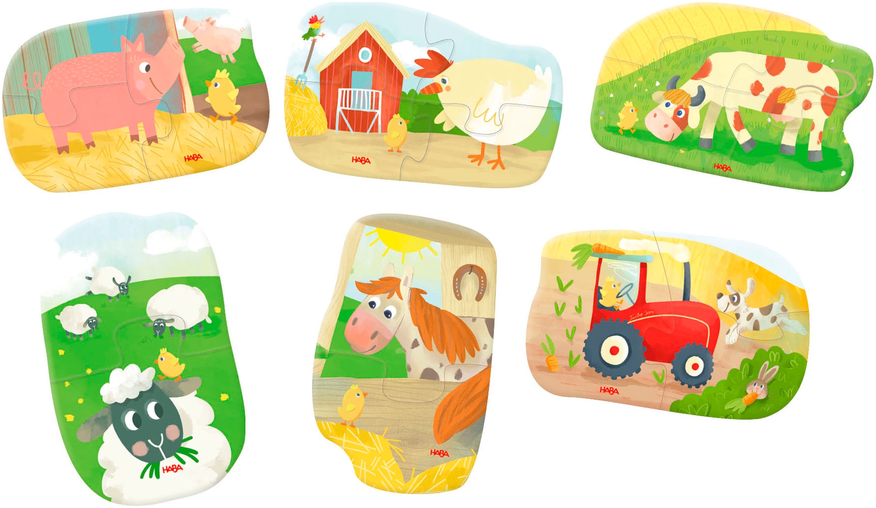 Haba Puzzle »6 erste Puzzles Bauernhof«