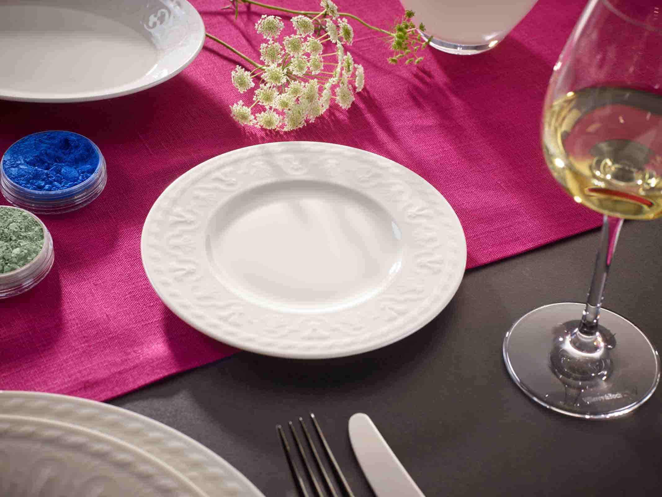Villeroy & Boch Brotteller »Brotteller Cellini ø 18 cm 6er Set weiß« Spülmaschinengeeignet, Mikrowellenfest