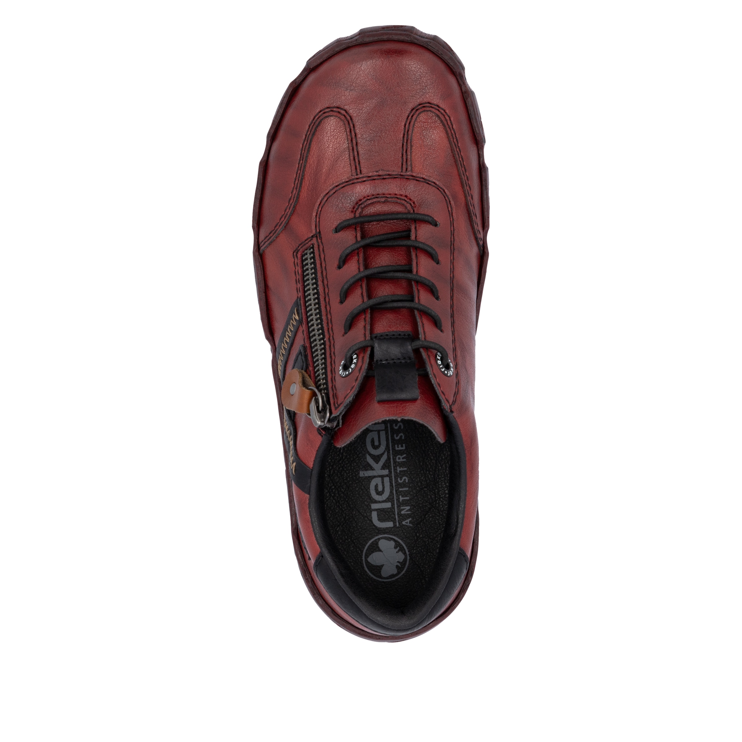 Rieker Sneaker, Schnürschuh, Halbschuh, Freizeitschuh mit Ziernähte