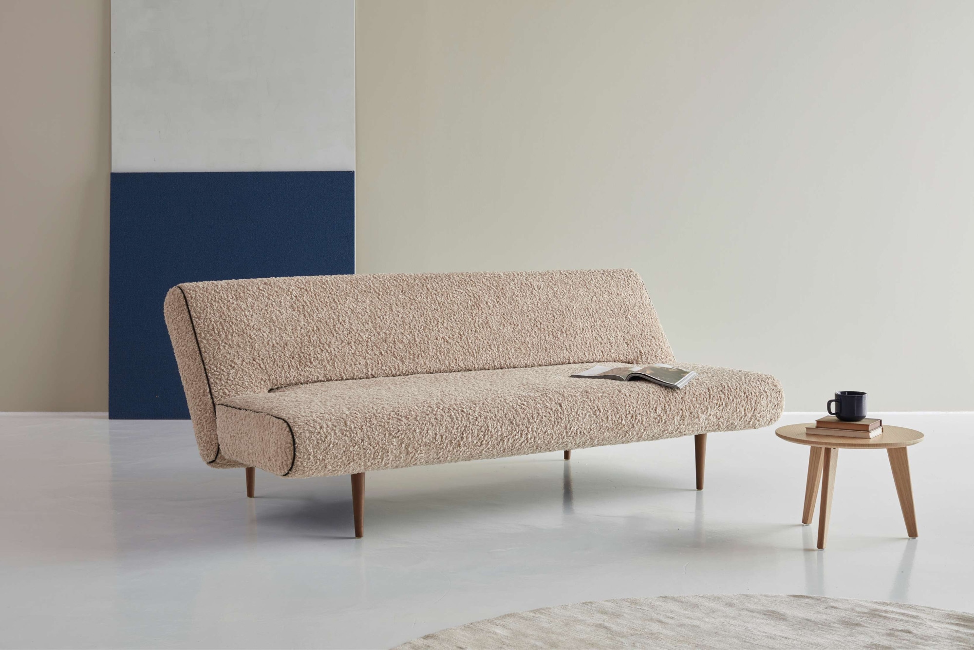 INNOVATION LIVING ™ Schlafsofa »Unfurl Bettsofa, Klappsofa, Gästebett, Couch, Schlaffunktion«, 3-stufig klappbar, Teddy Stoff, bequem, als Dauerschläfer geeignet