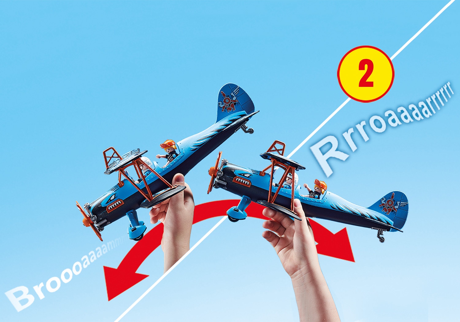 Playmobil® Konstruktions-Spielset »Doppeldecker "Phönix" (70831), Air Stuntshow«, (45 St.), mit Soundeffekten; Made in Germany
