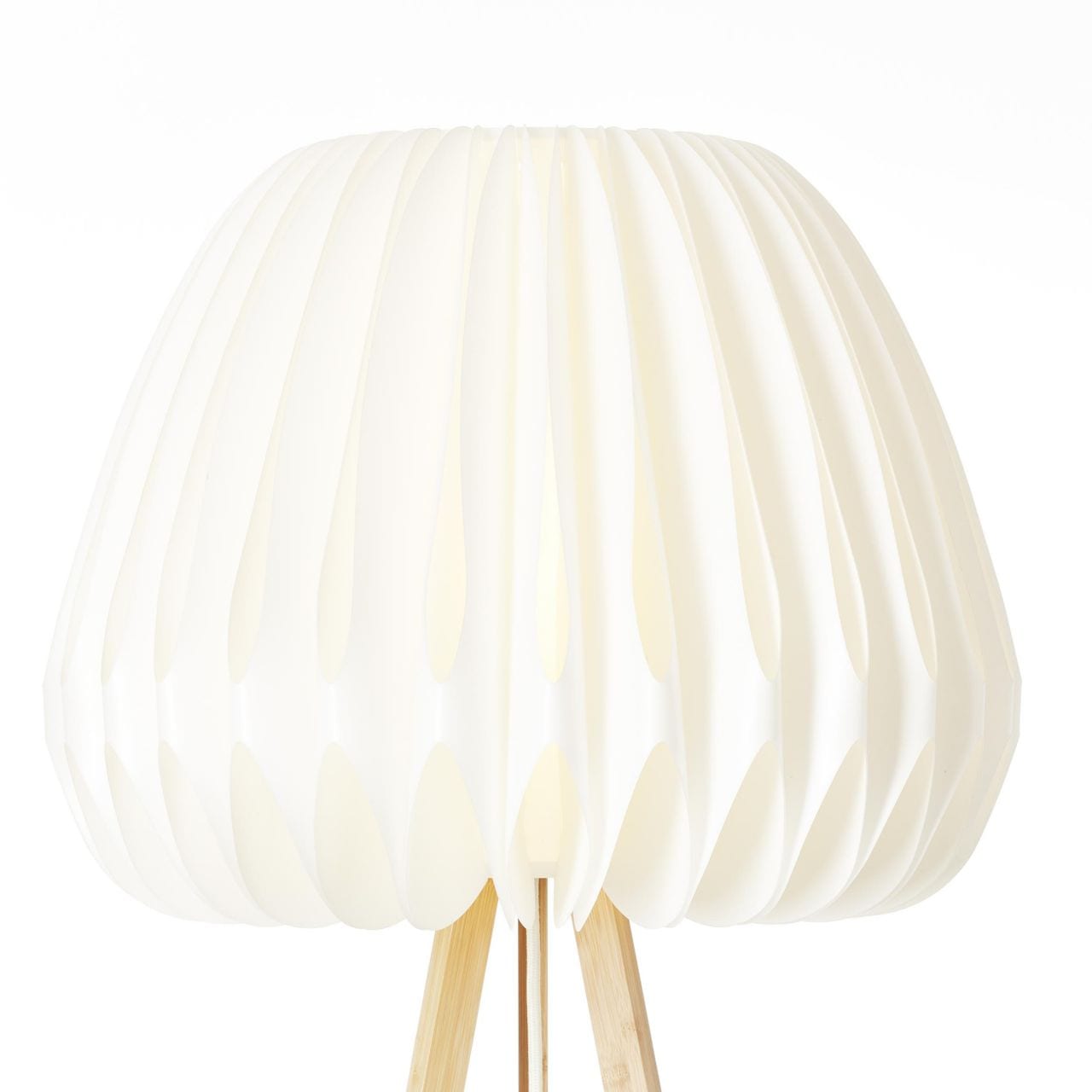 Brilliant Leuchten Stehlampe »Inna«, 1 flammig-flammig, 155 cm Höhe, Ø 62 cm,  E27, Bambus/Kunststoff, holz hell/weiß kaufen im OTTO Online Shop