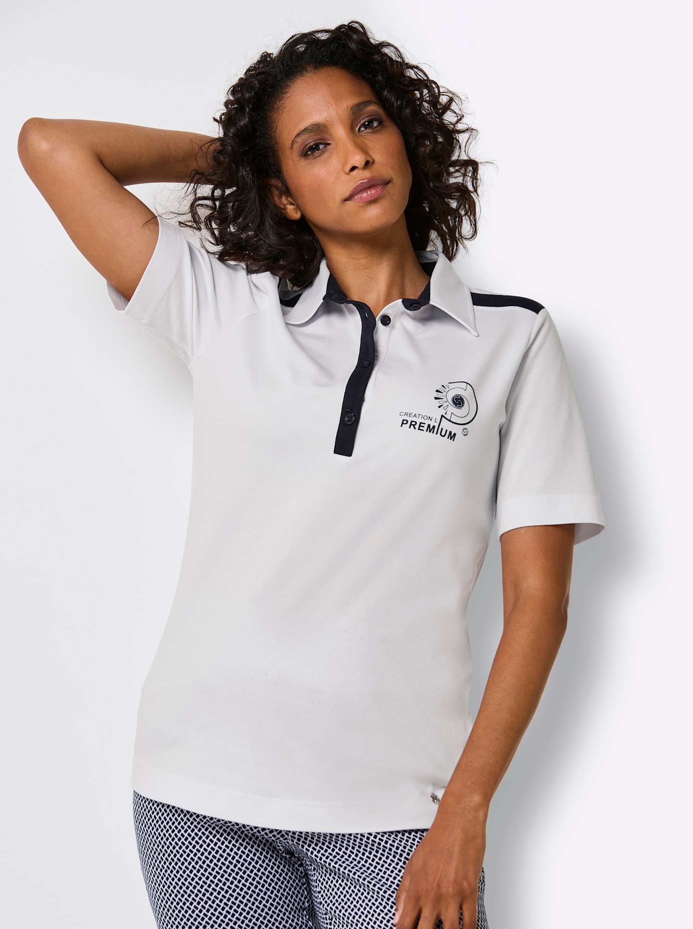 CREATION L PREMIUM Poloshirt »Lyocell-Baumwoll-Poloshirt« 1 tlg.