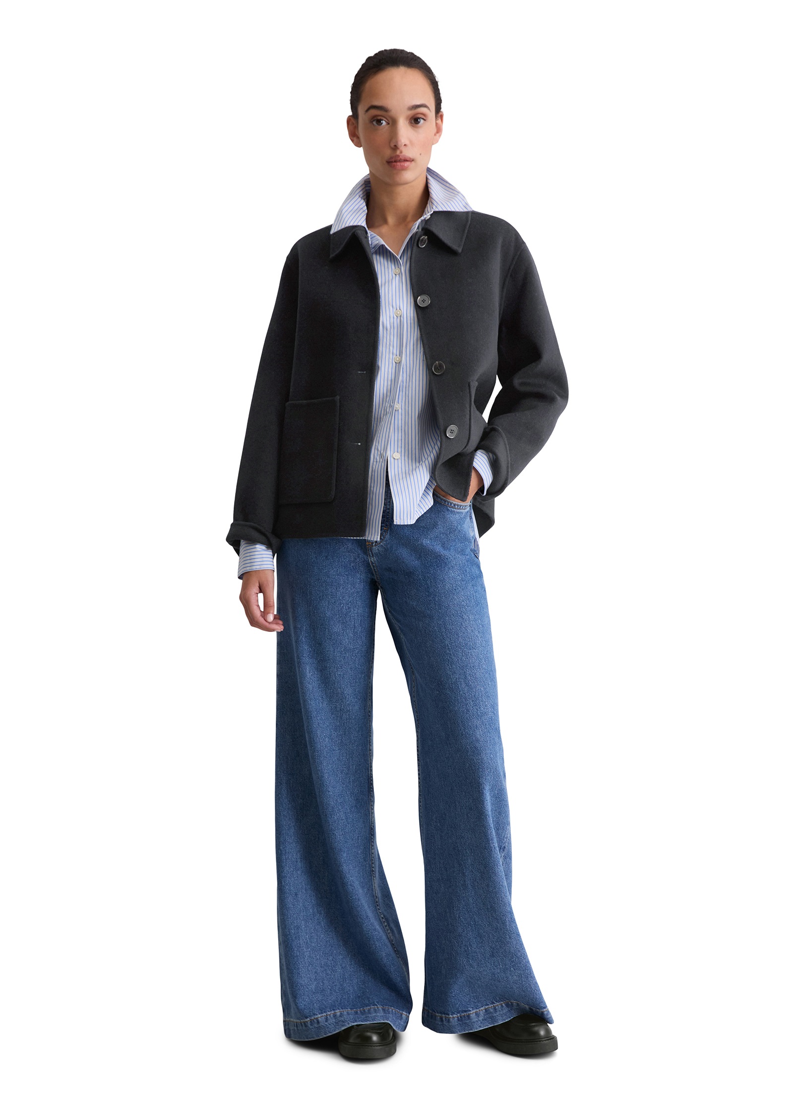 Marc O'Polo Hemdjacke »regular fit aus edlem Woll-Doubleface«