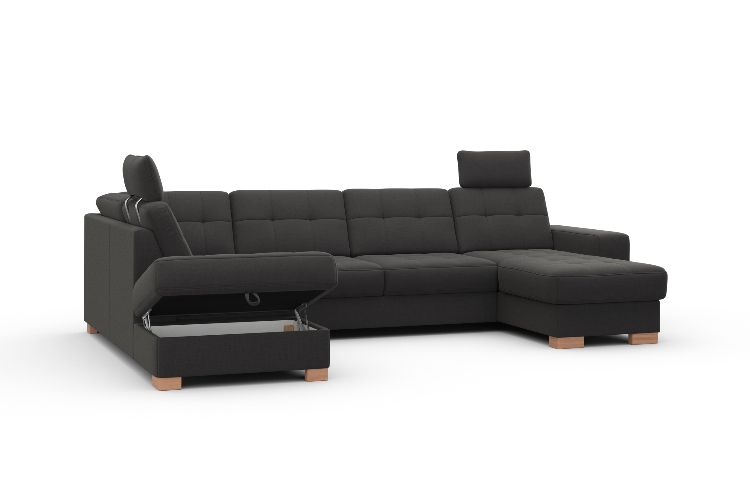sit&more Wohnlandschaft »Quincy U-Form«, wahlweise mit Bettfunktion und Bettkasten