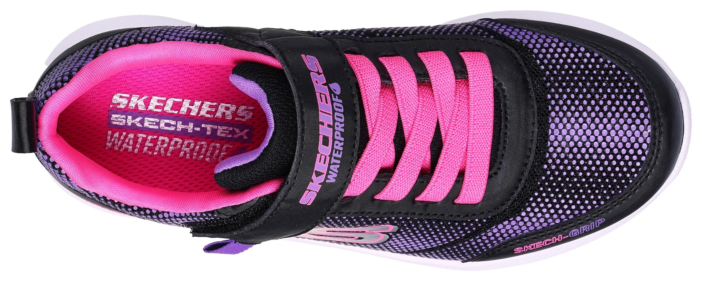 Skechers Sneaker »DYNAMIC TREAD«  , Freizeitschuh, Klettschuh mit glänzendem Textileinsatz