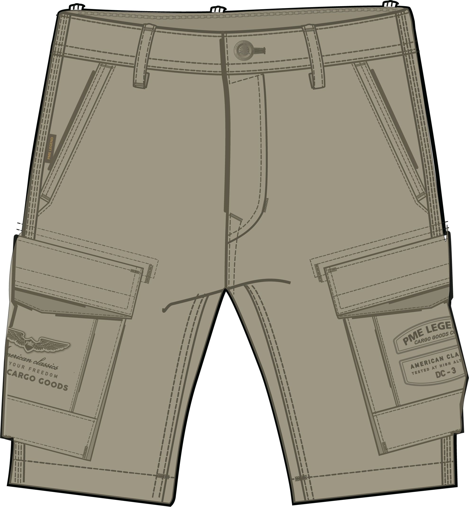 PME LEGEND Cargoshorts  Sommerhose in gewaschener Optik