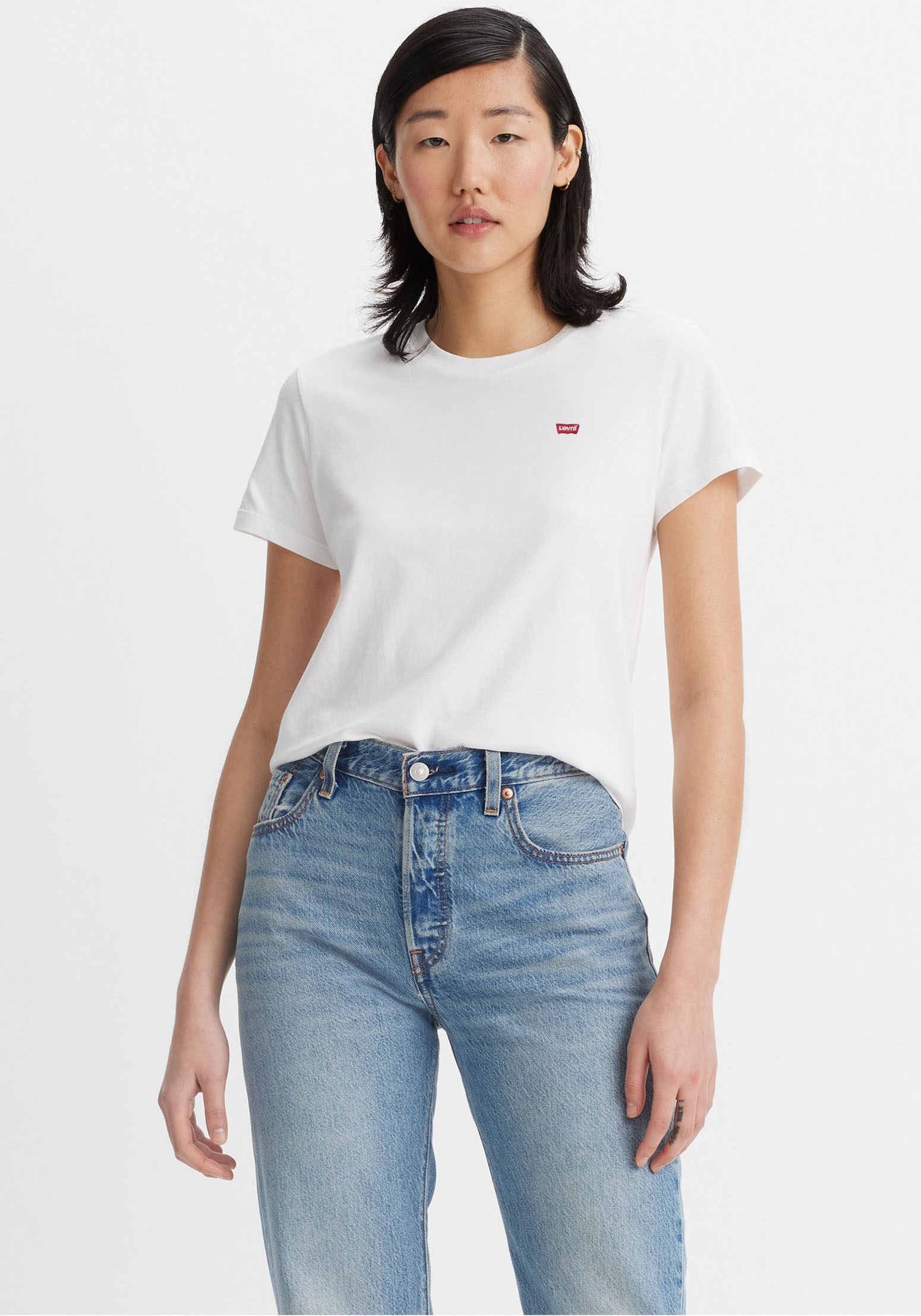 Levi's® T-Shirt »Mini-Logo«, (Packung, 2 tlg.), mit kleiner Markenlogo-Stickerei auf der Brust