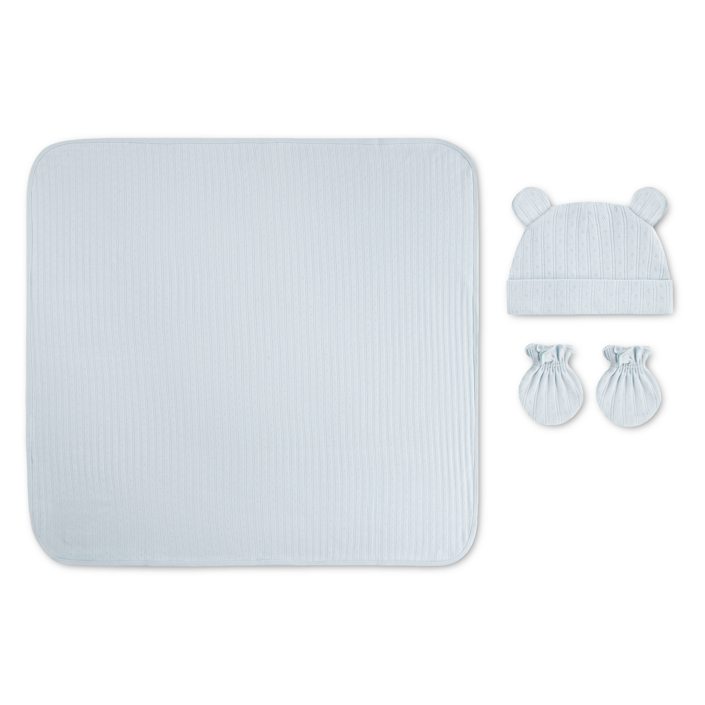 HUGGIES babywear Neugeborenen-Geschenkset »HGHN 3PC BLANKET SET« Set, 3 Aus reiner Baumwolle