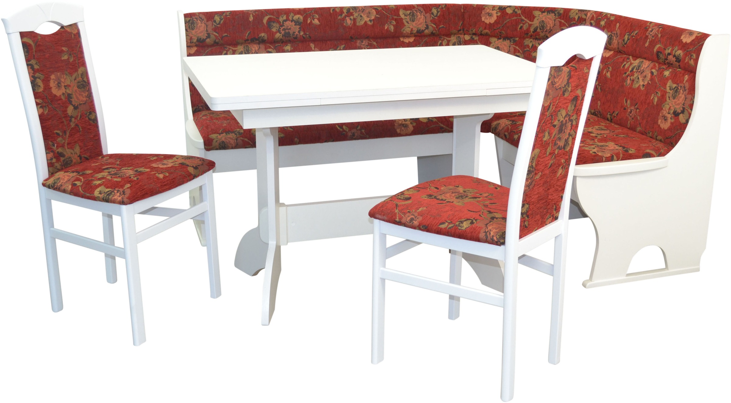HOFMANN LIVING AND MORE Eckbankgruppe, (Spar-Set, 4 tlg., 4tlg. Set), Eckbank mit Stauraum unter den Sitzflächen