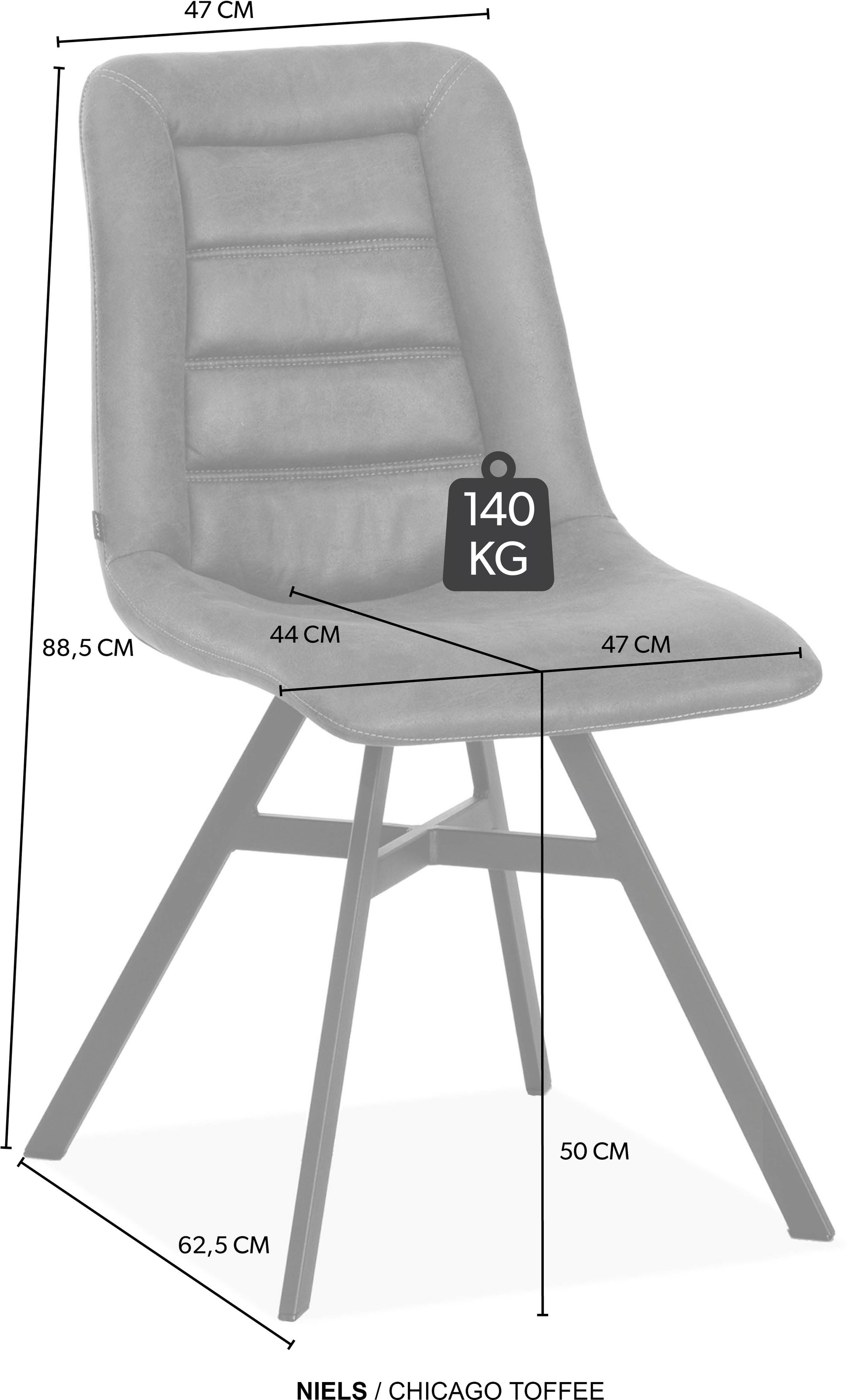 OMG Design Esszimmerstuhl »Niels« (Set) 2 Stk.Esszimmerstuhl, pflegeleichter Bezug
