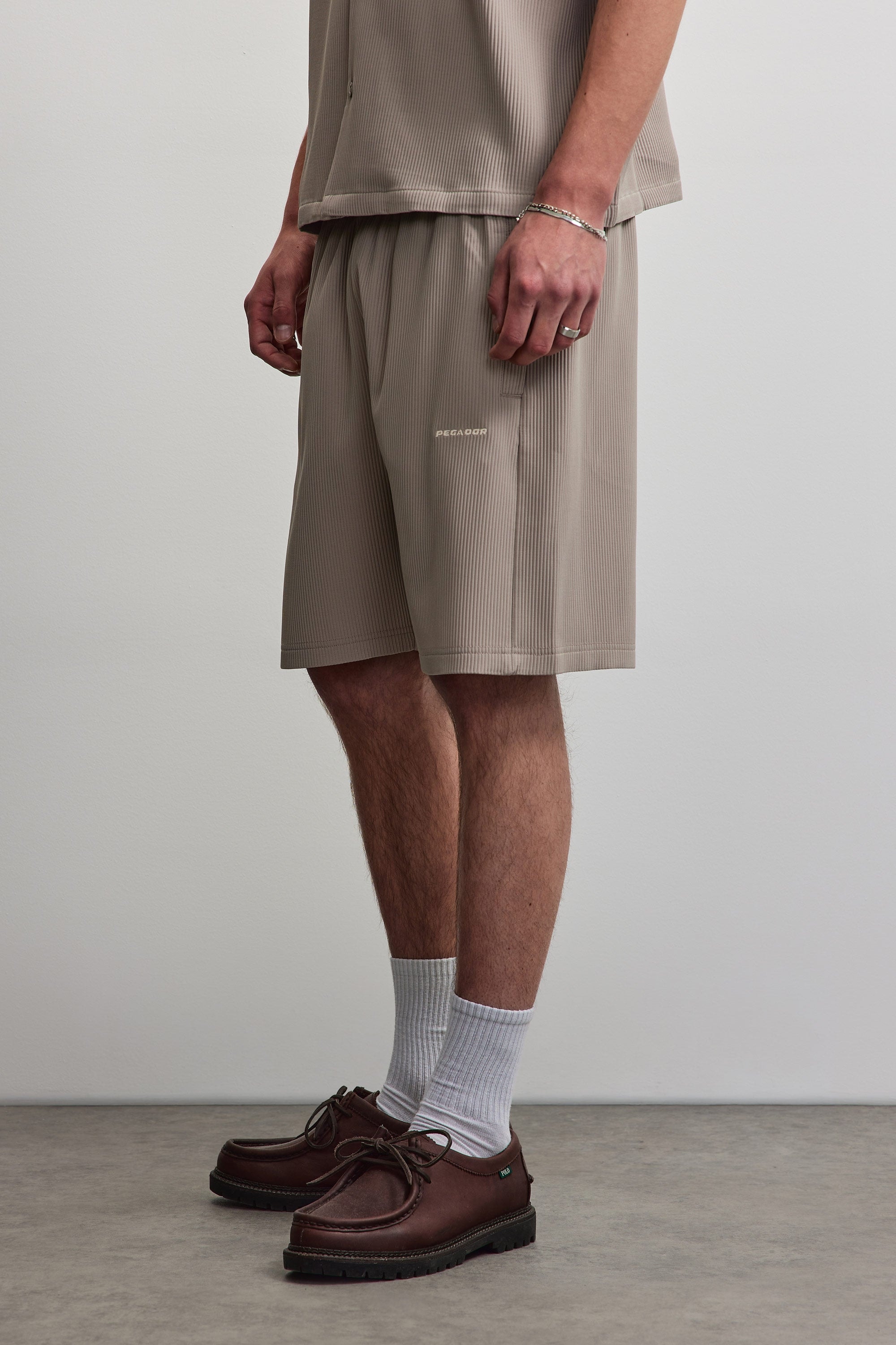 PEGADOR Shorts »TROY PLISSEE SHORTS«  Baumwollmischung, regular fit