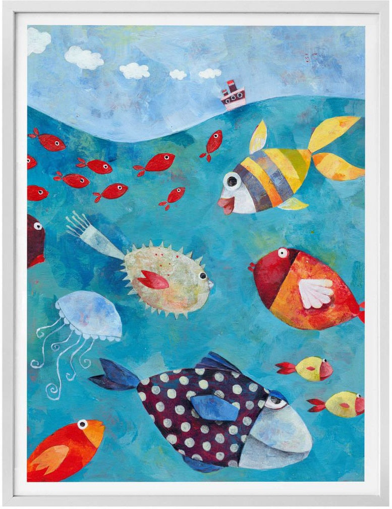 Wall-Art Poster »Märchen (1 Fische Bild, Online im Meer«, St.), Meeresfrüchte, Fisch im Shop Wandposter Wandbilder & Wandbild, OTTO Poster
