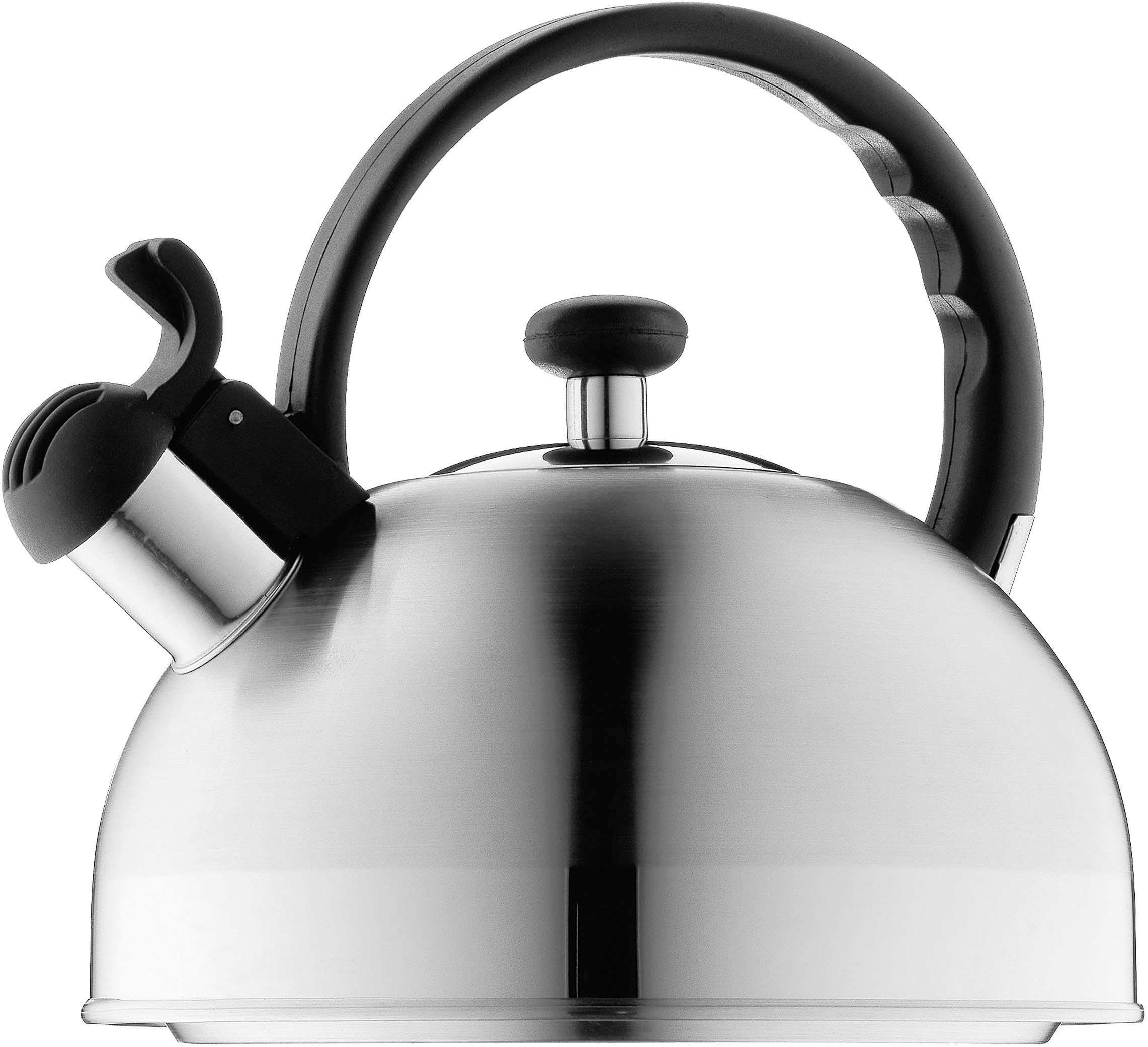 WMF Wasserkessel »Orbit«, Cromargan® Edelstahl Rostfrei 18/10, (2 tlg.), schnelles Erhitzen, energieeffizient, charakteristischer Pfeifton