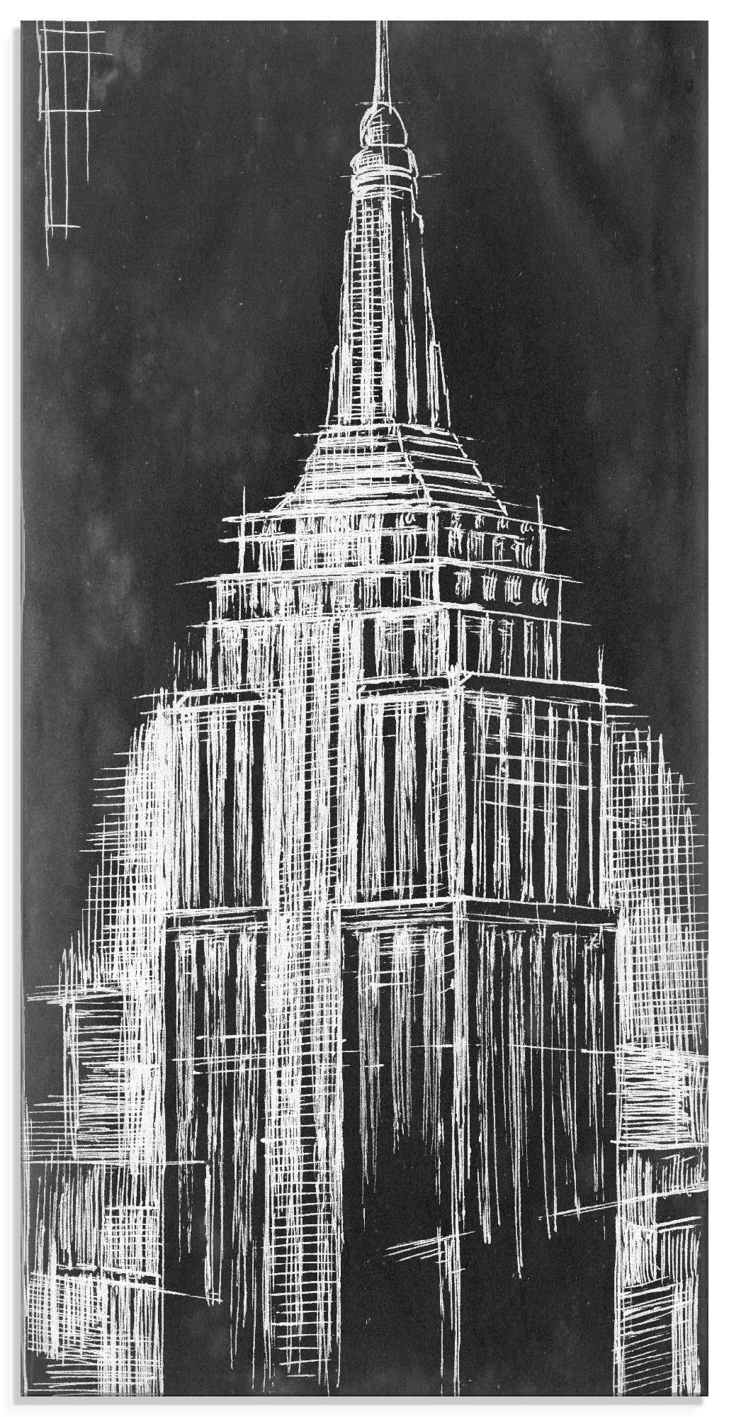 Artland Glasbild »Empire State Entwurf«, Gebäude, (1 St.)